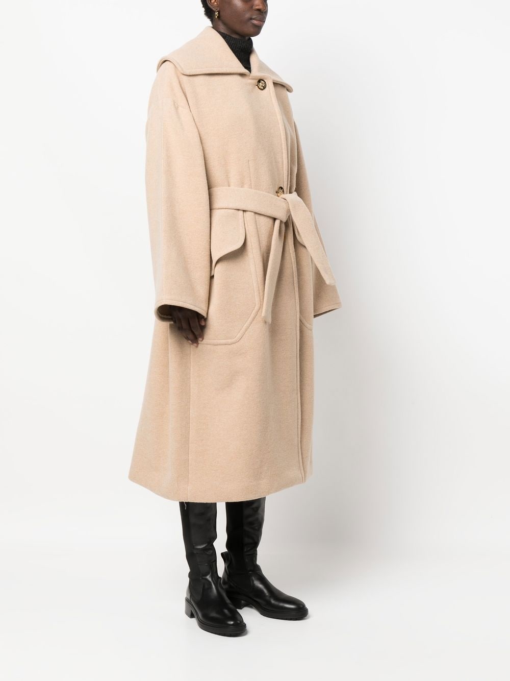 Maxi single-breasted coat - 3