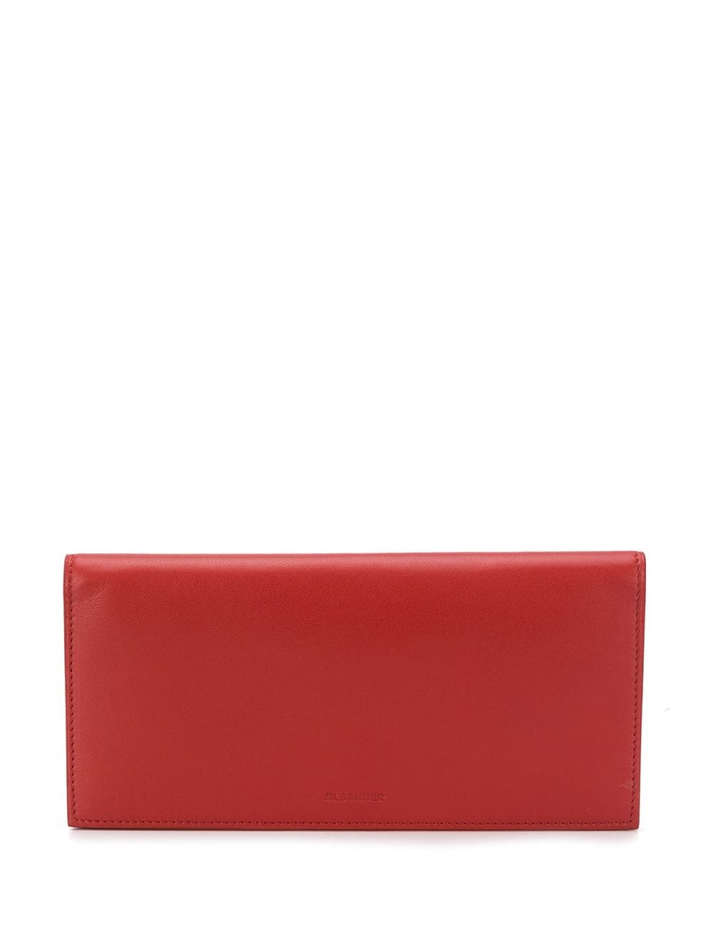 rectangular embossed logo wallet - 1