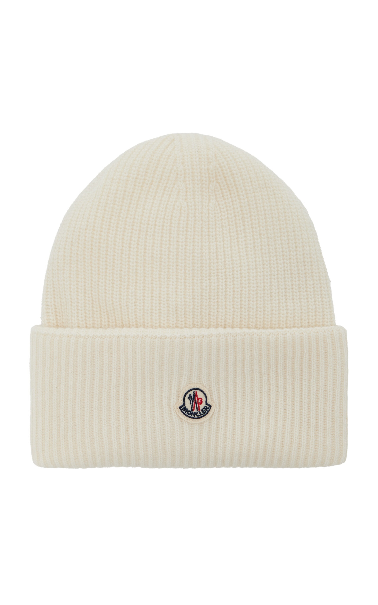 Ribbed-Knit Wool Beanie white - 1