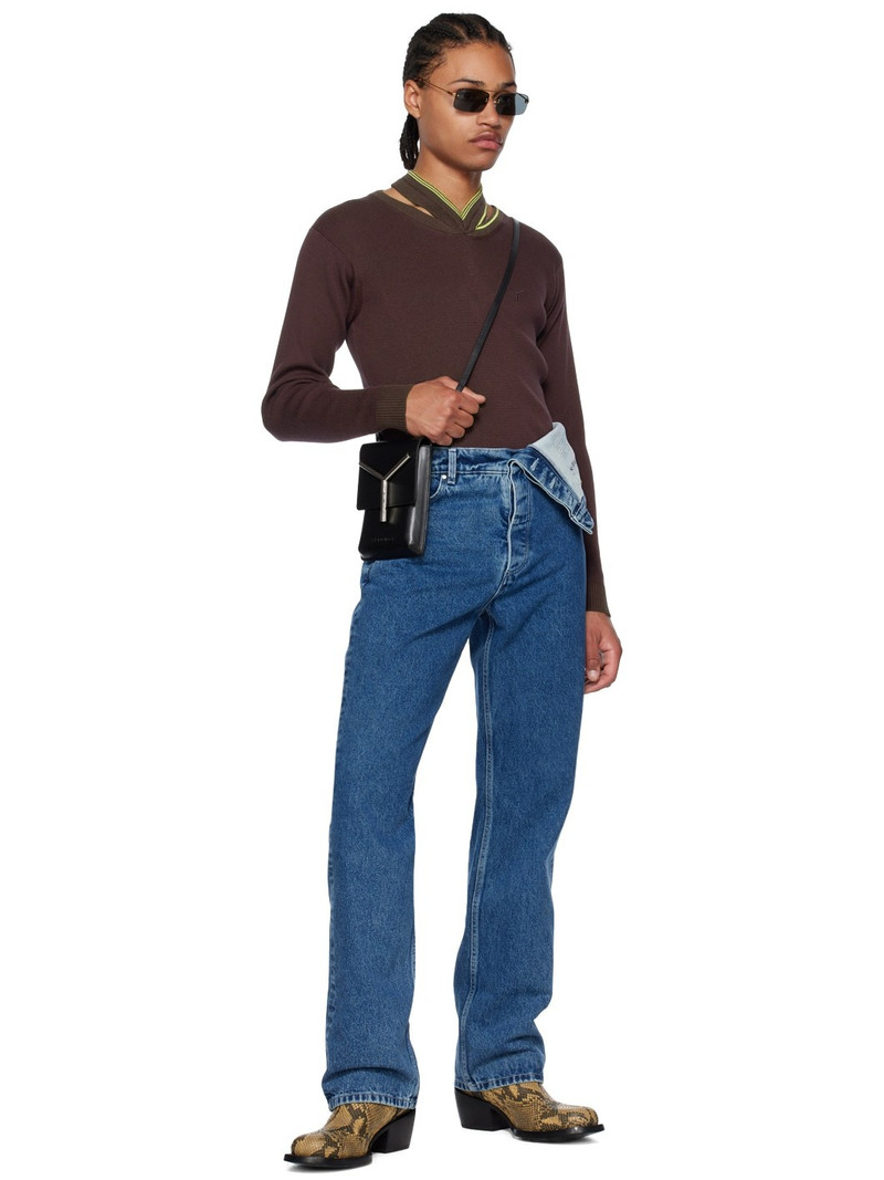 Y/Project asymmetric-waist 청바지 outlook