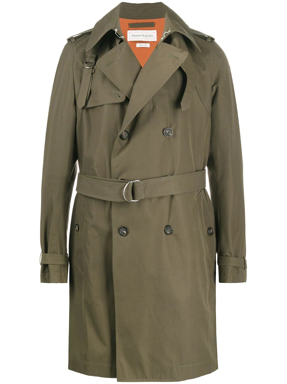 double-breasted trench coat - 1