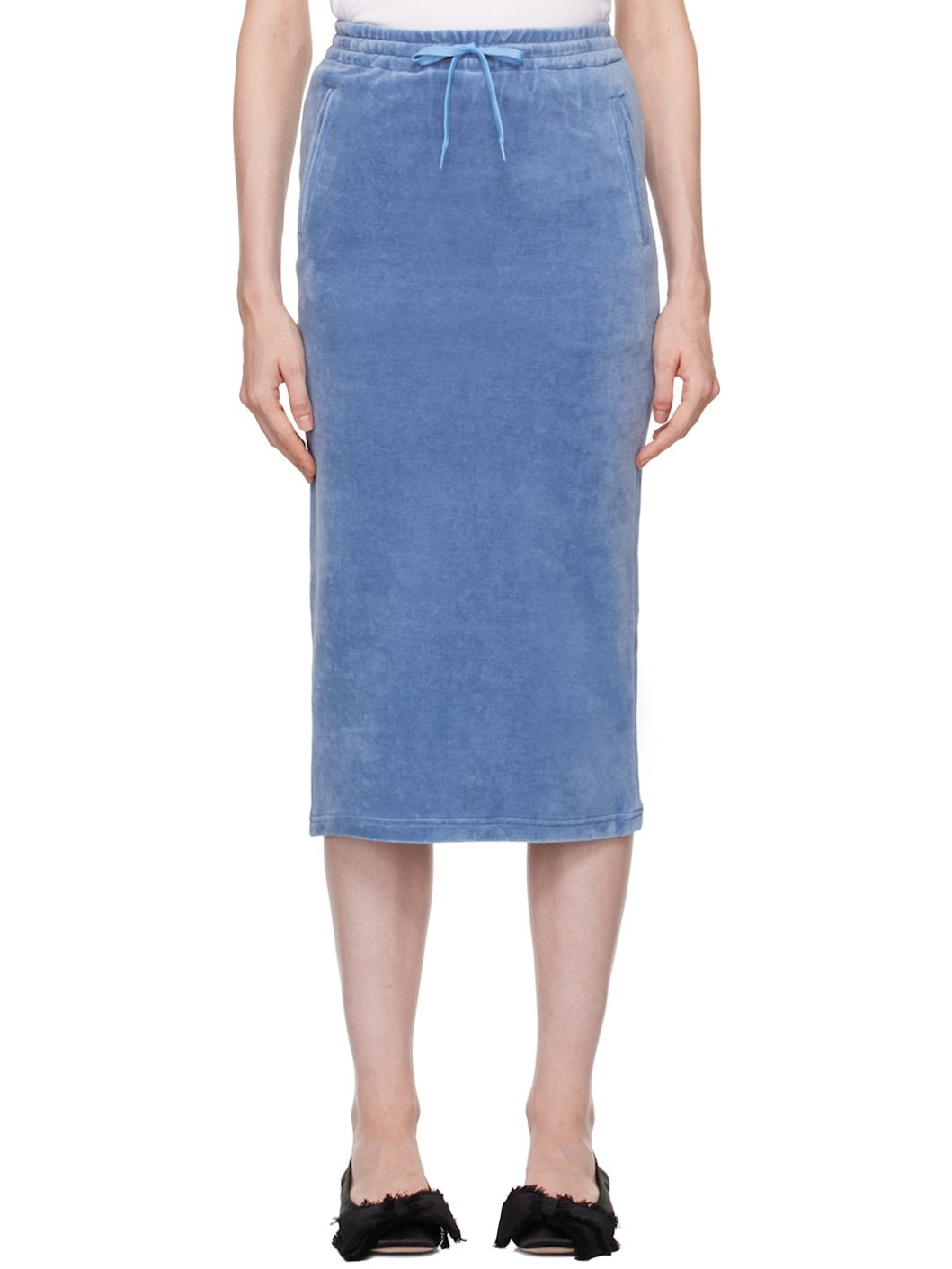 Blue H-Line Midi Skirt - 1