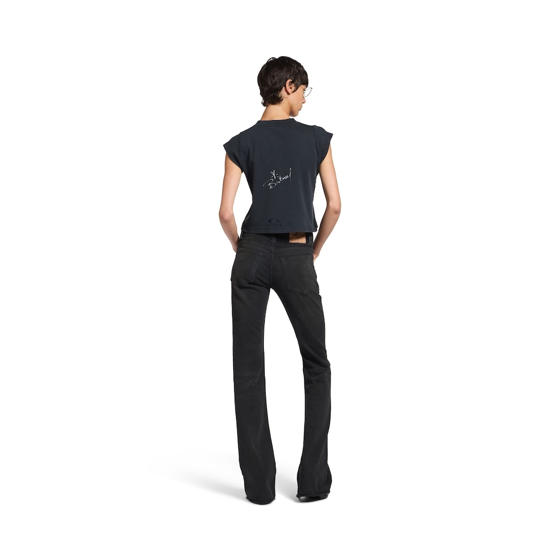 Balenciaga Music | Britney Spears Series Shrunk T-shirt in Faded Black /blue - 4