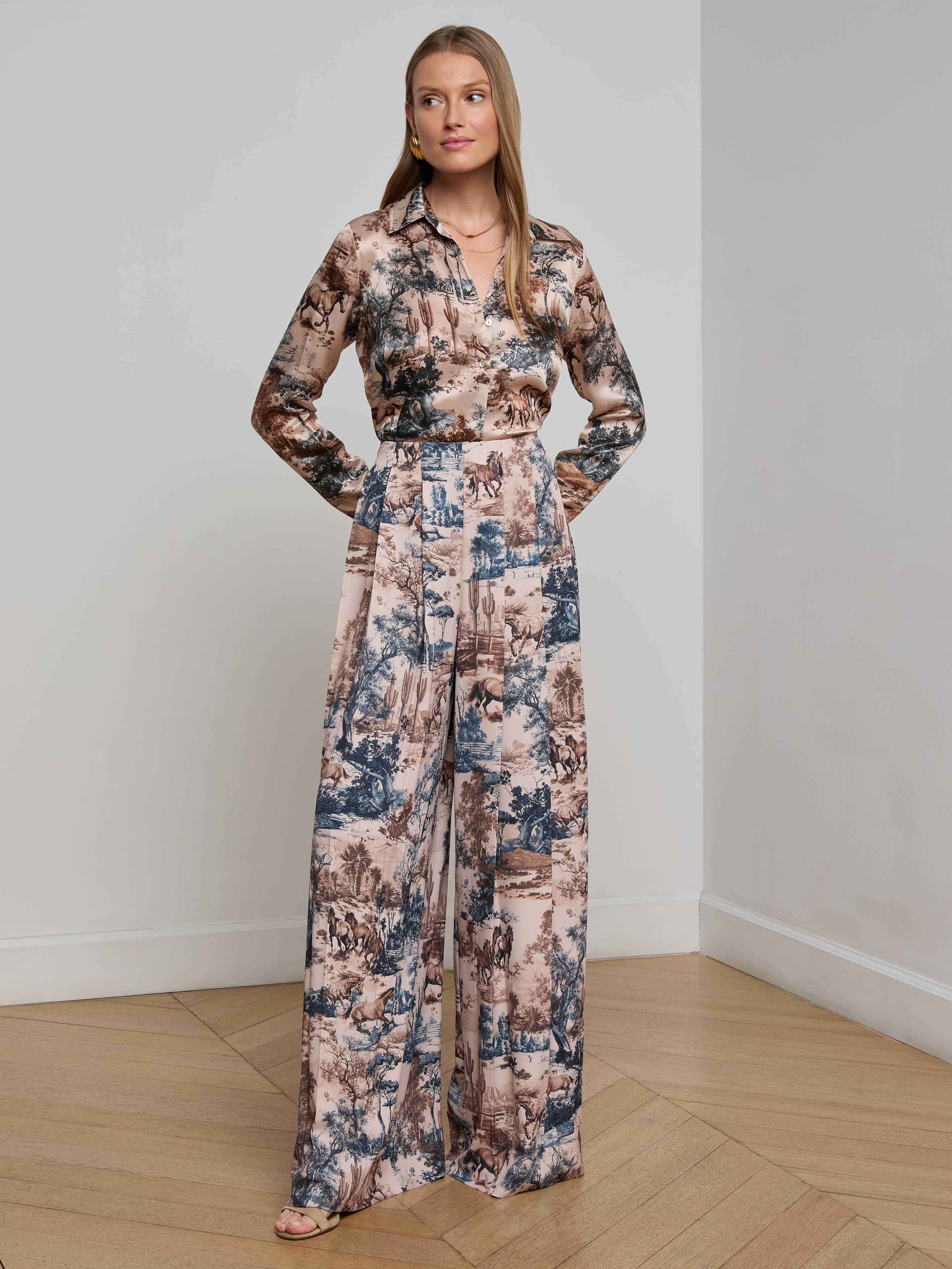 Nova Pleated Wide-Leg Pant - 2