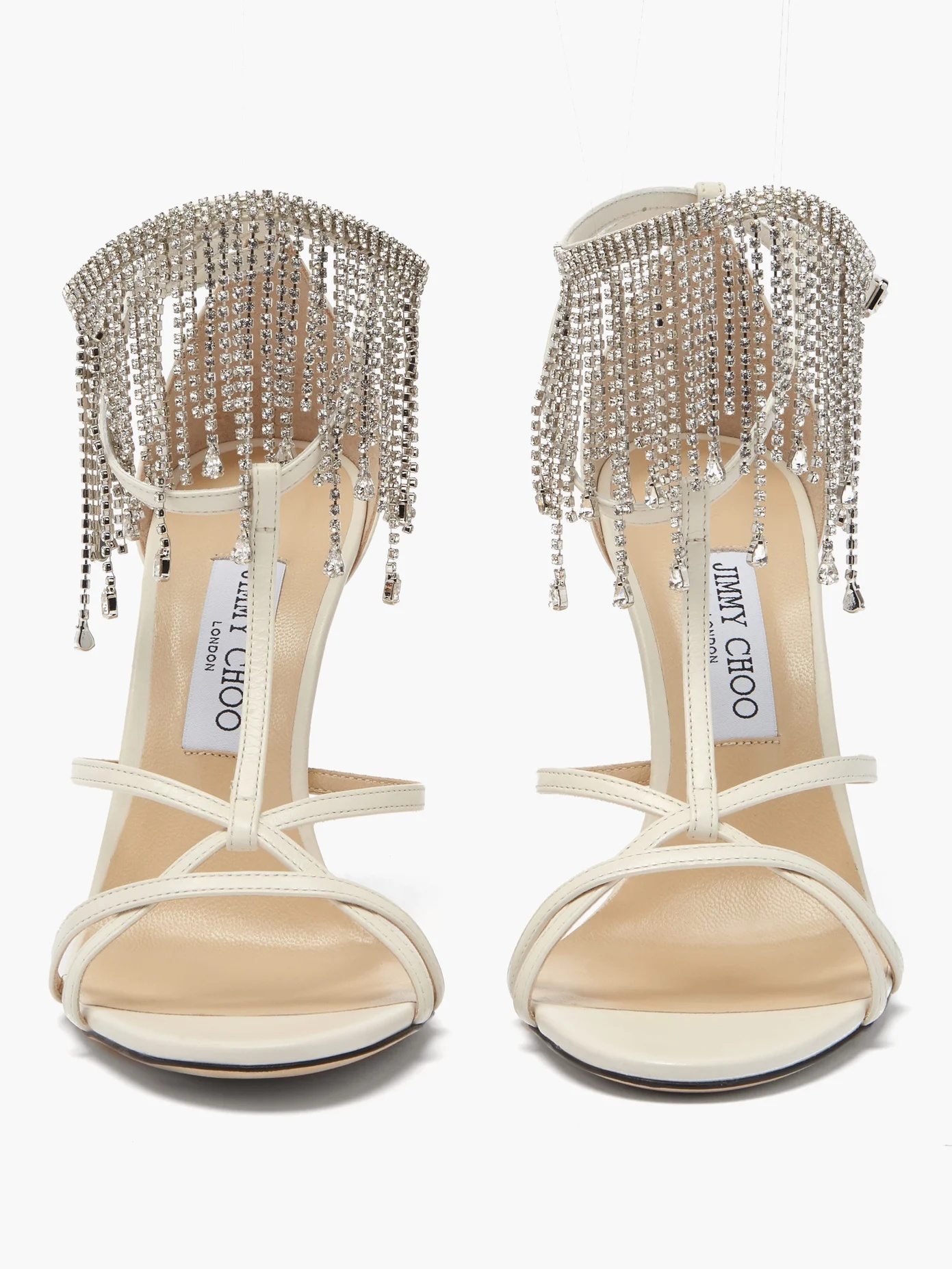 Bijou 100 crystal-embellished leather sandals - 5