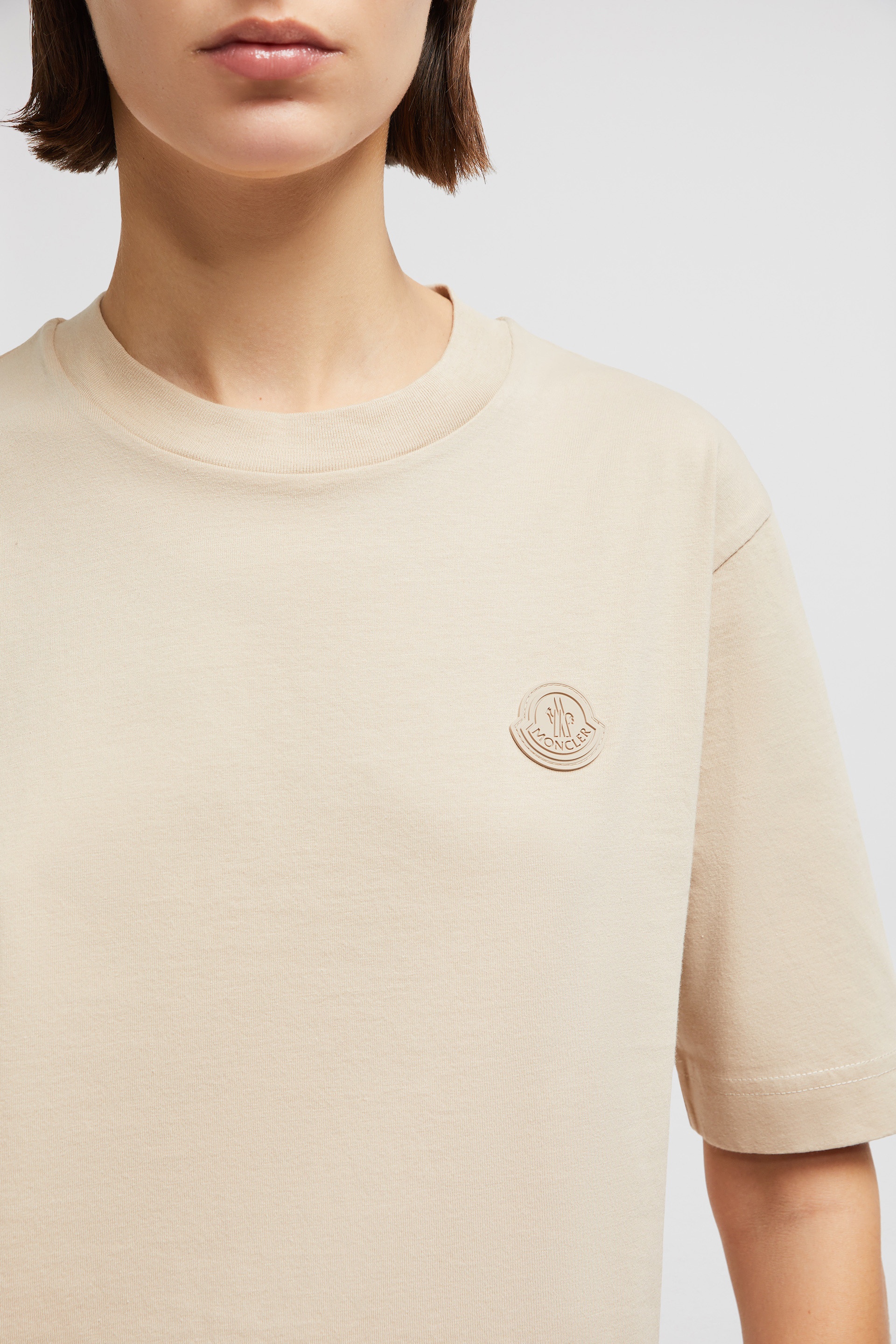 Silicone Logo Patch Cotton T-Shirt - 6