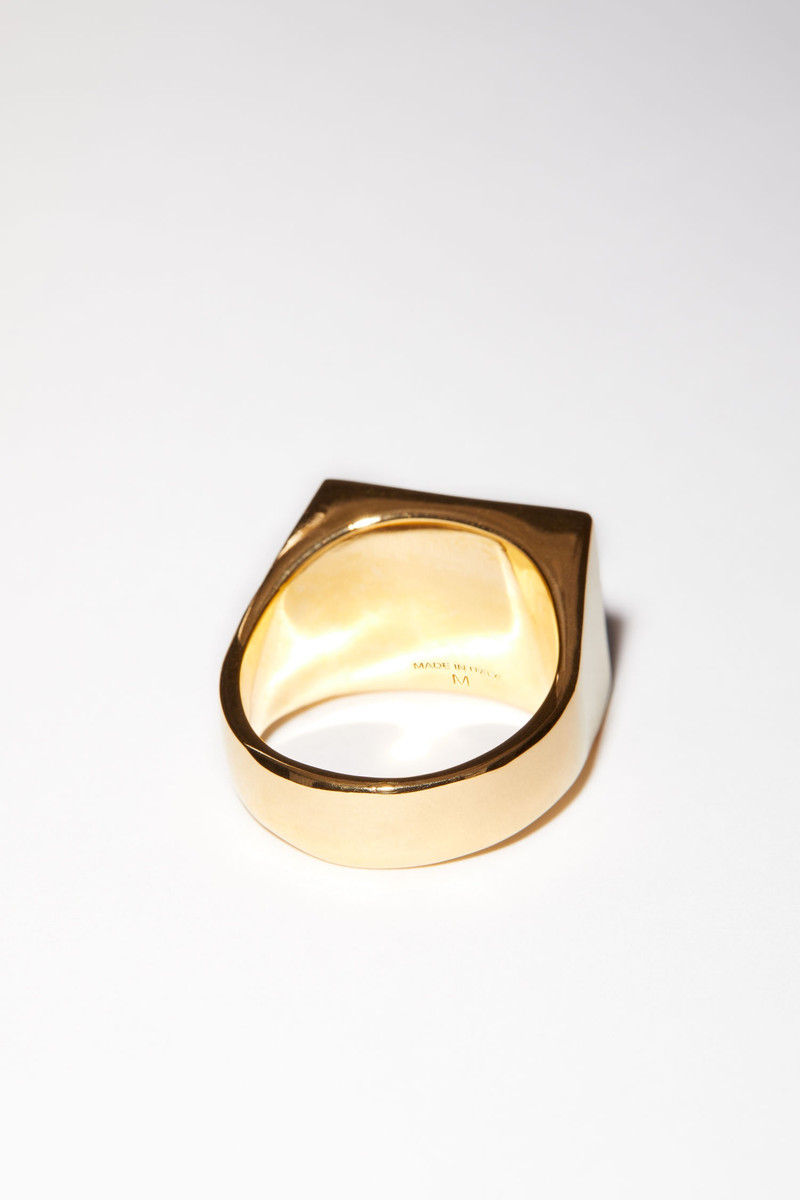 Brass signet ring - Gold 5