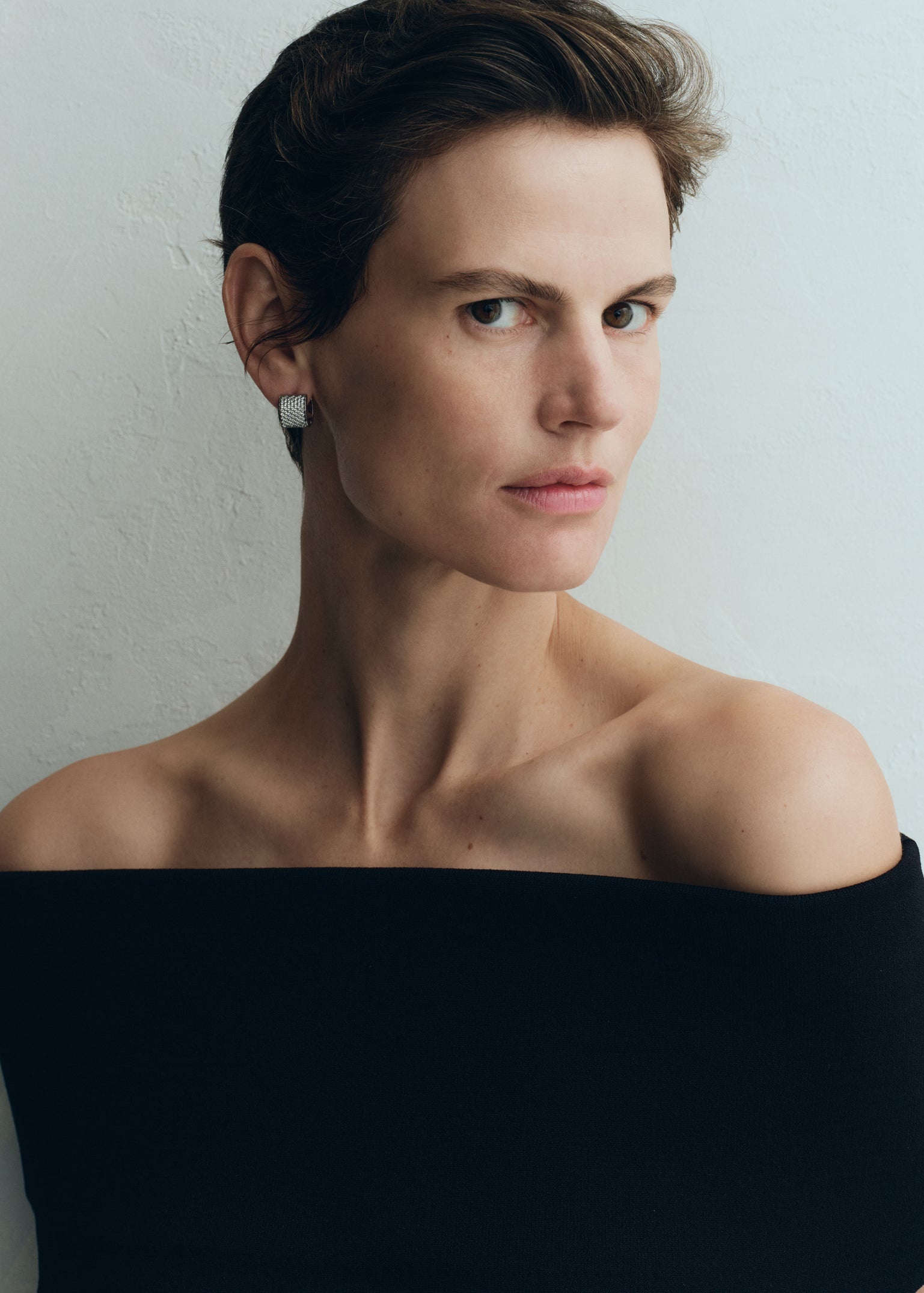 Signature pavé hoops silver - 2