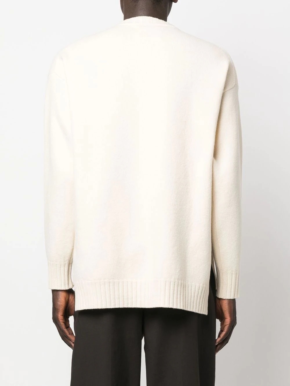 drop-shoulder wool jumper - 4