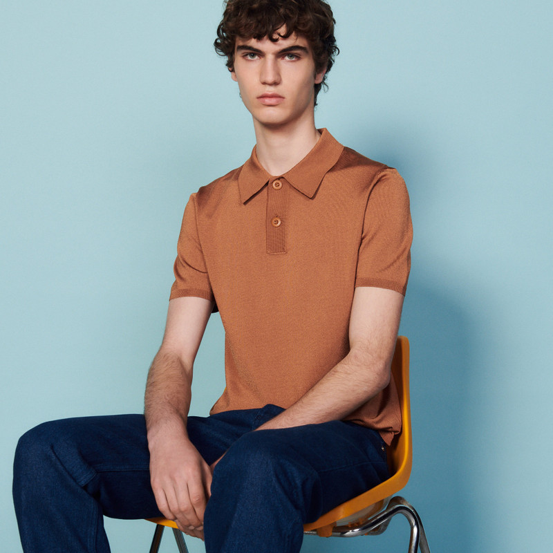 Sandro Knitted polo shirt outlook