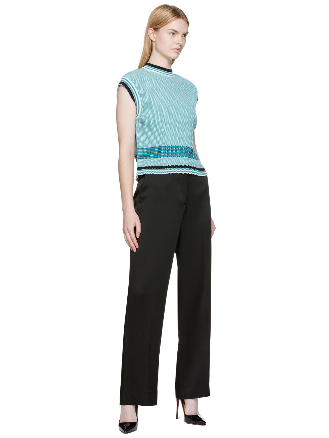 Blue Rib Sweater - 4