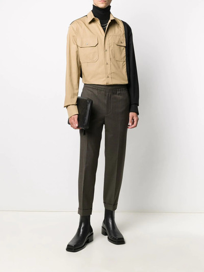 Neil Barrett two-tone buttoned shirt outlook