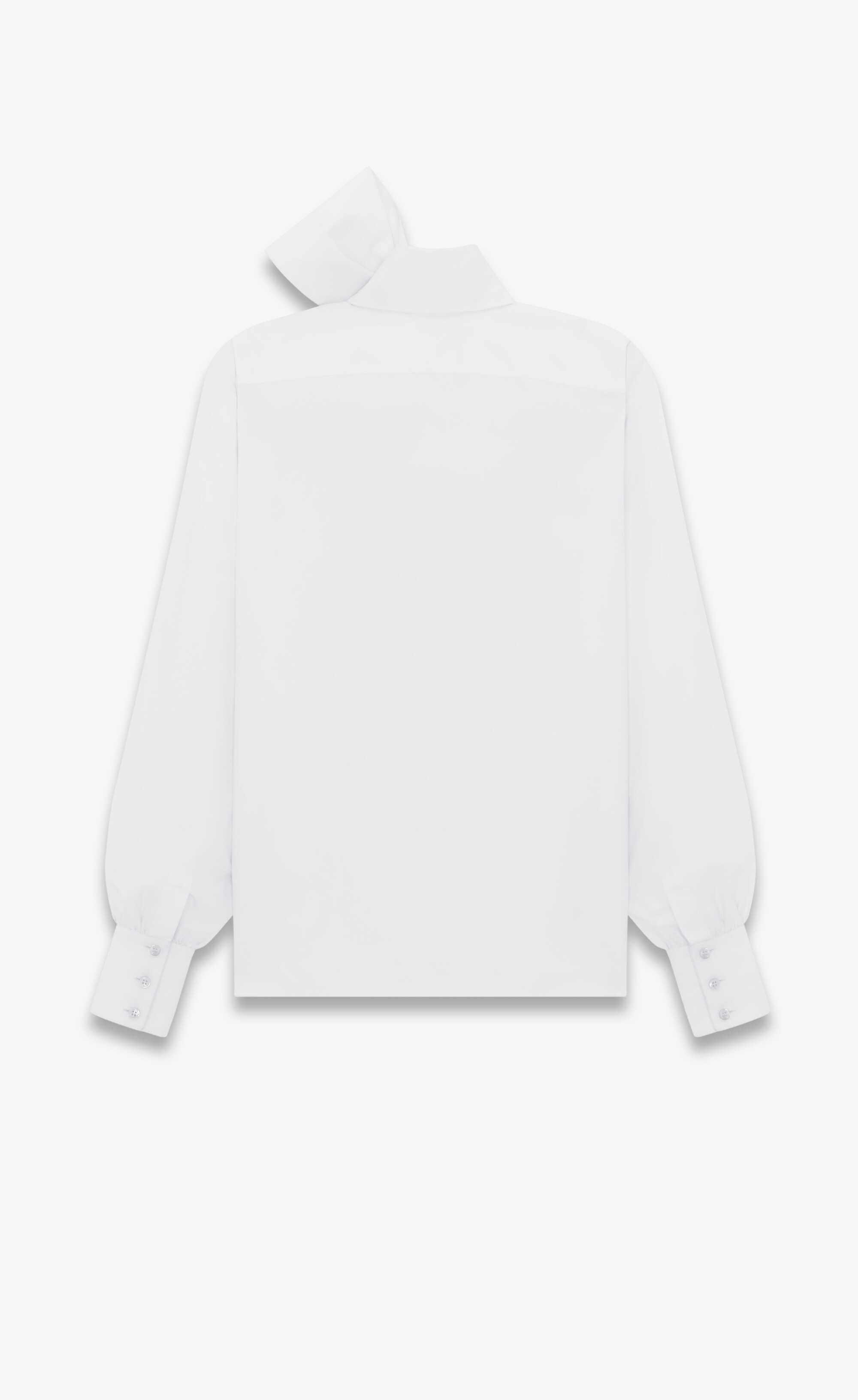 lavallière-neck blouse in cotton poplin - 3
