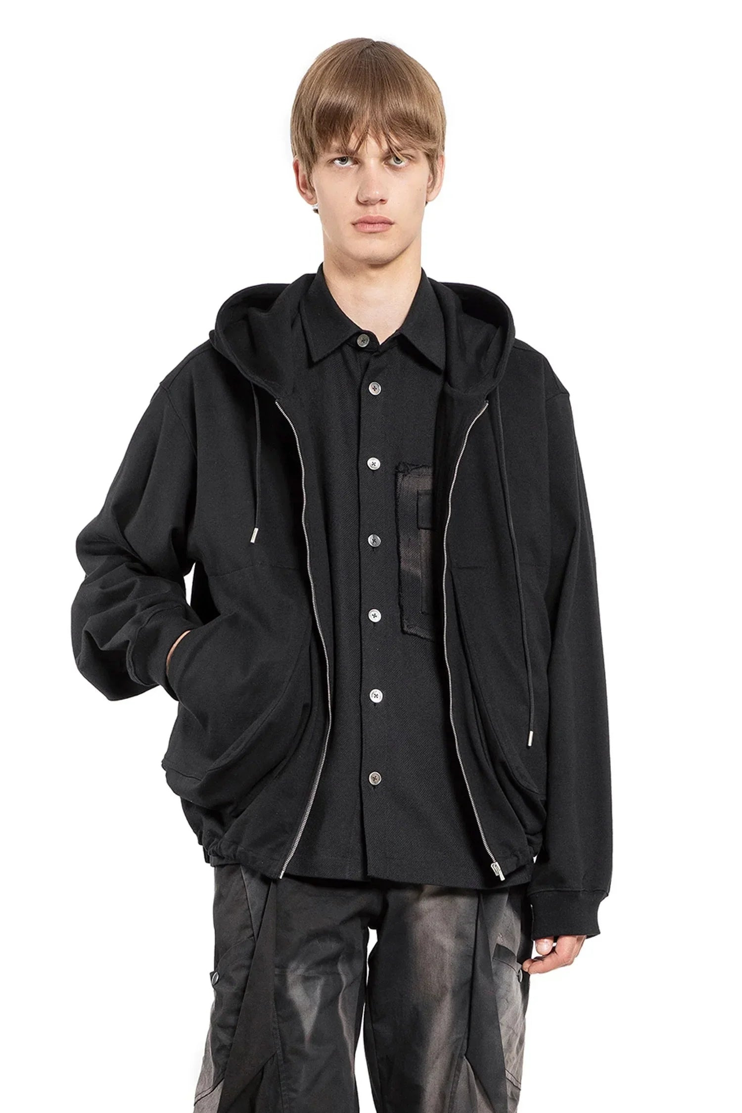 Draped-Pocket-Zip-Up-Hoodie - 5