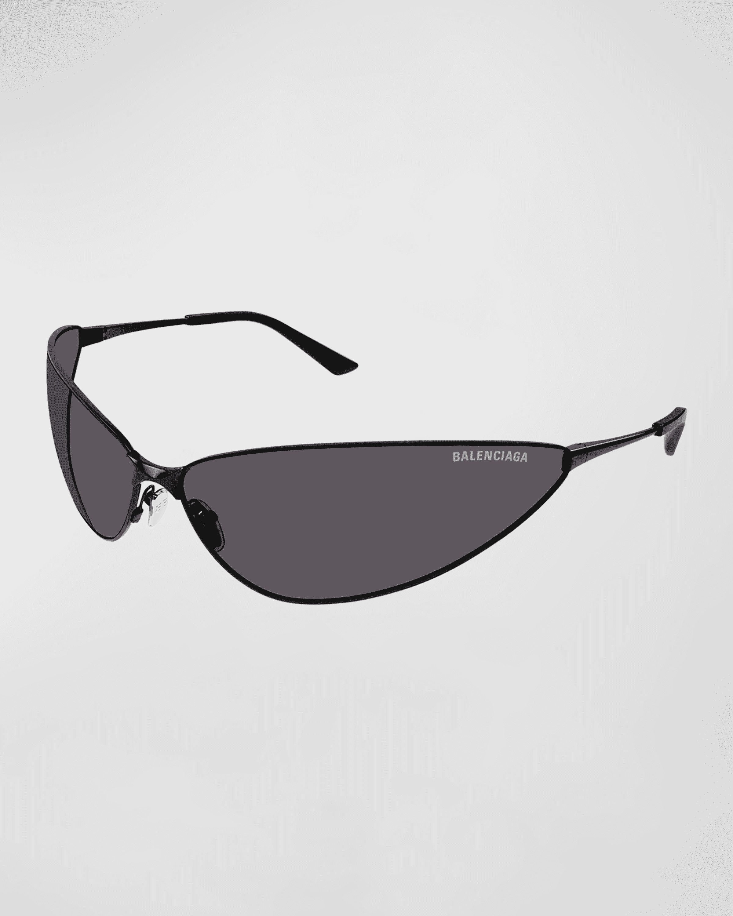 Curved Metal Cat-Eye Sunglasses - 1