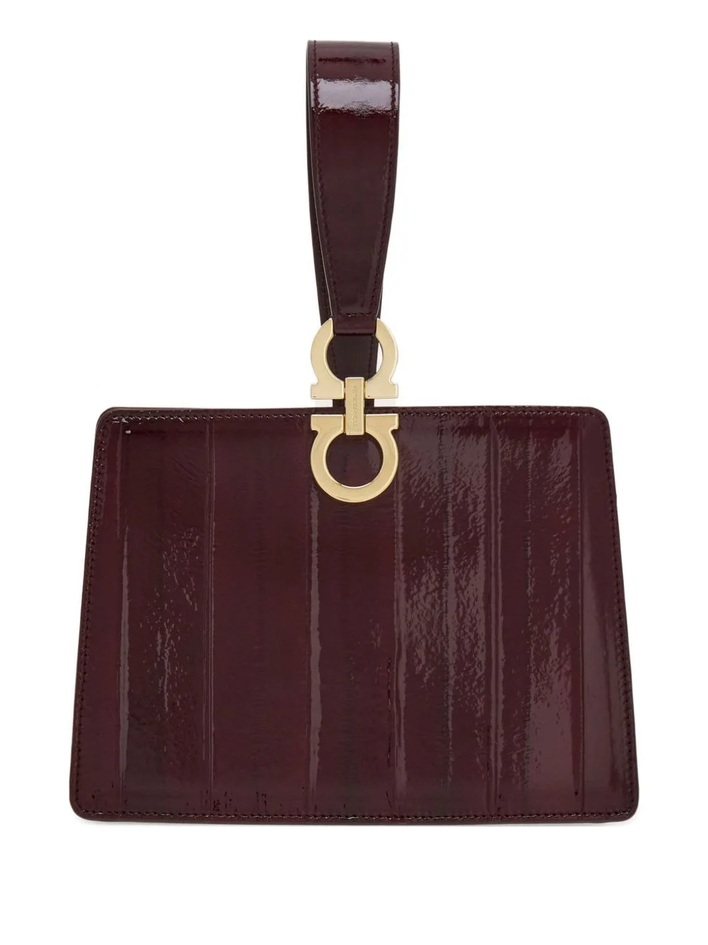 mini Gancini-embellished geometric clutch - 1