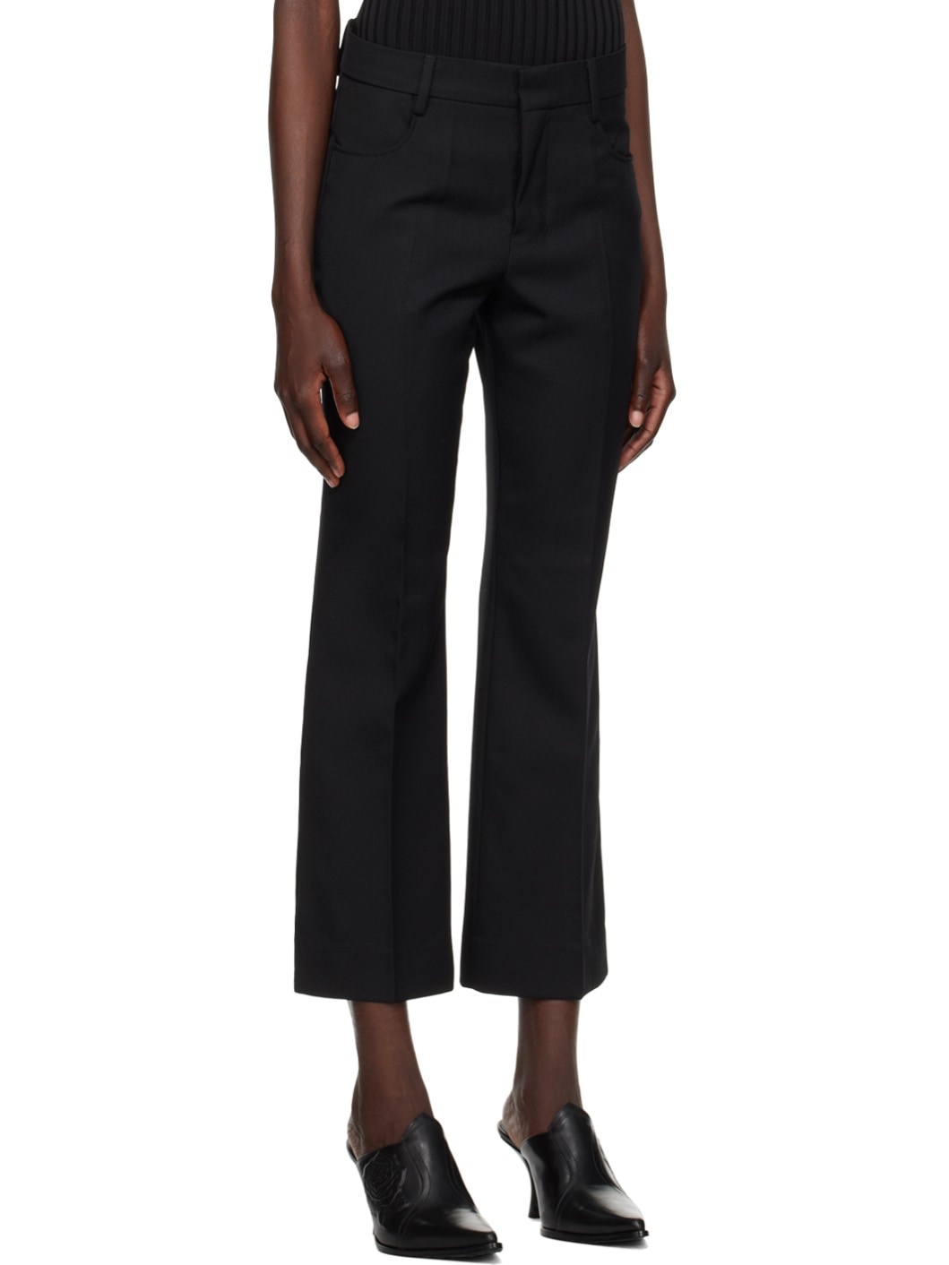 AMI Paris High Waist Trouers ブラックパンツ★残りわずか AMI Paris Black Four-Pocket Trousers | REVERSIBLE
