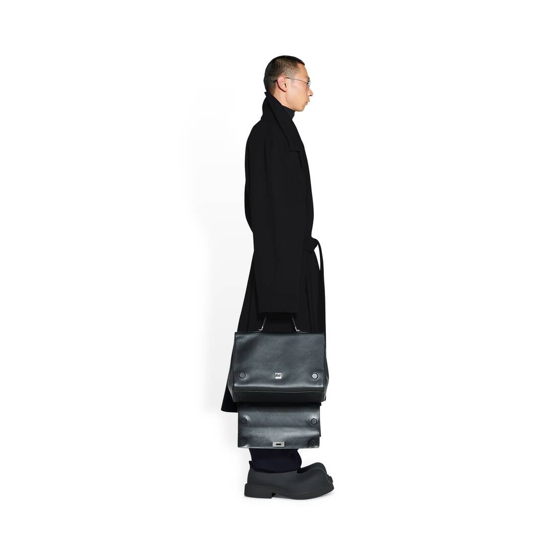 Women's Raglan Coat in Black - 3