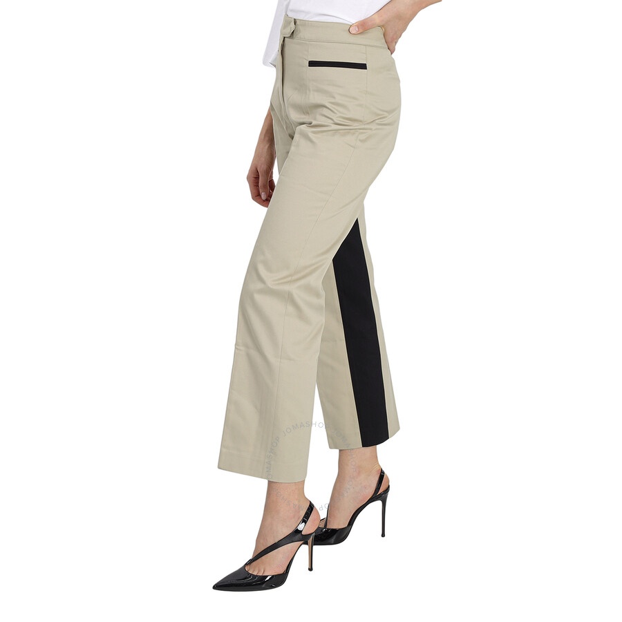 Palm Angels Ladies Beige Straight-leg Panelled Two-tone Trousers - 2