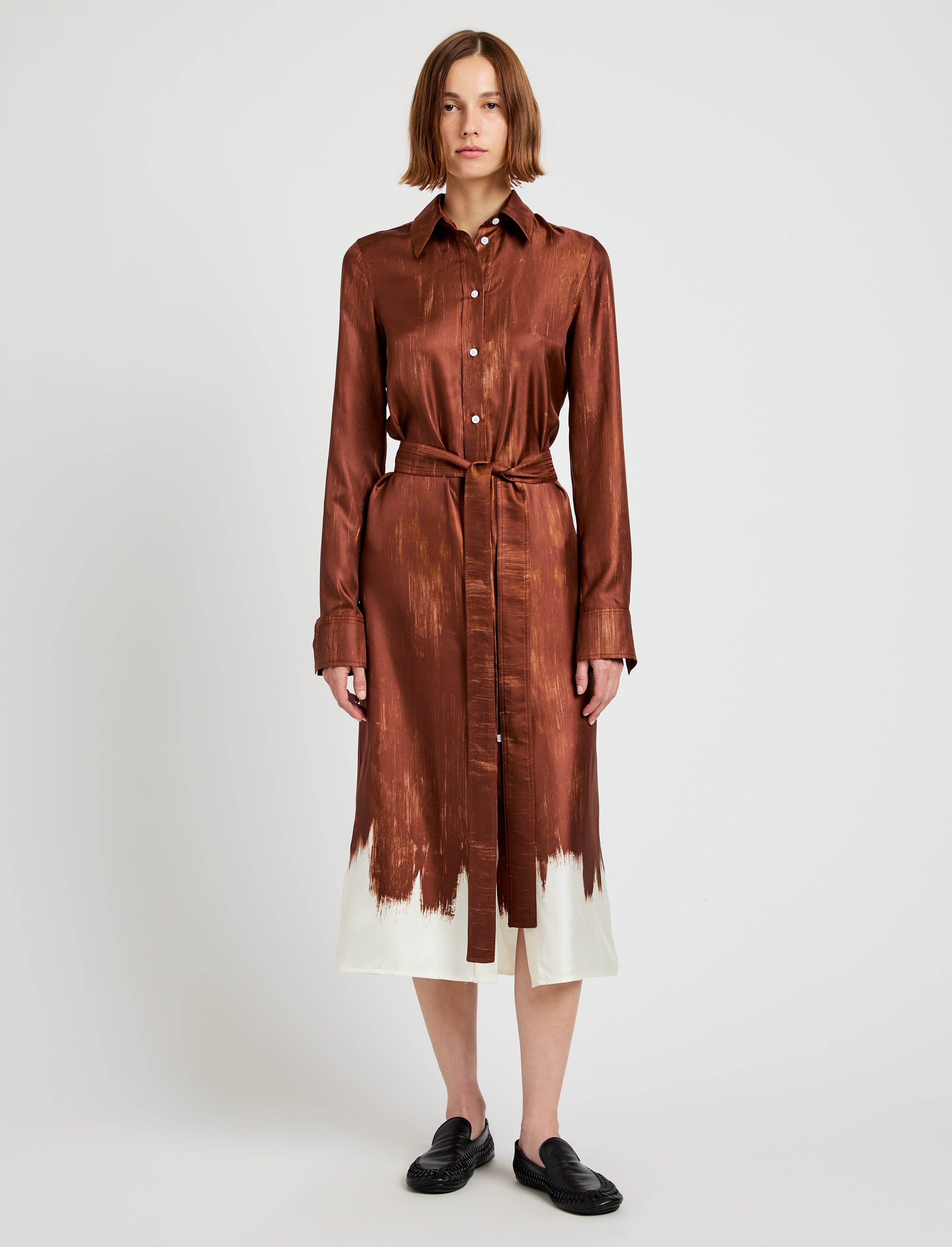 Amaya Dress in Double Printed Silk Twill - 6