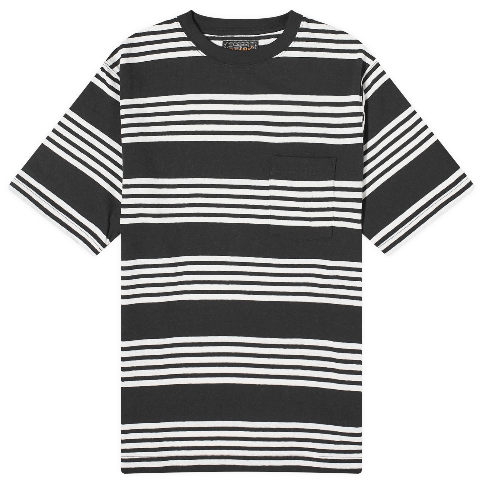 Beams Plus Nep Stripe Pocket T-Shirt - 1