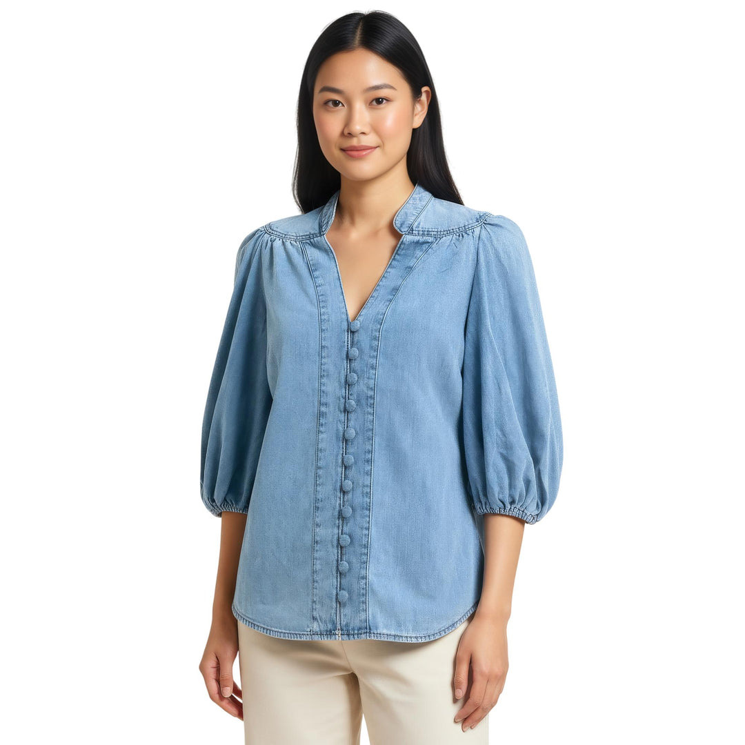 Lucky Denim Blouse - 2