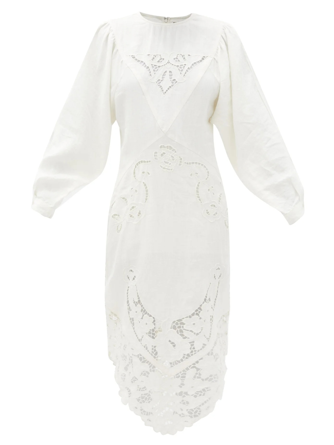 Edrea broderie-anglaise linen midi dress - 1