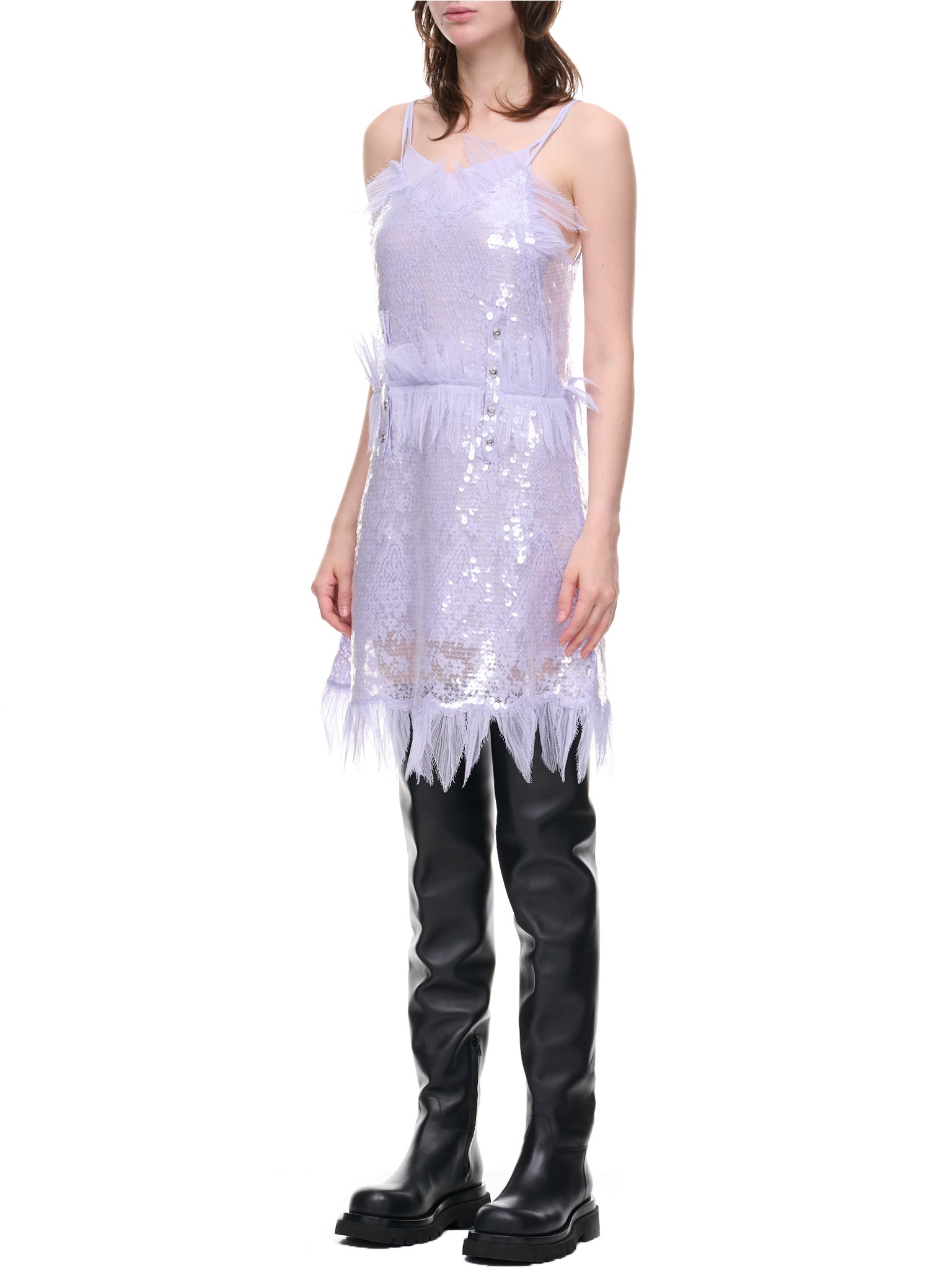 Sequin Lace Slip Dress - 2
