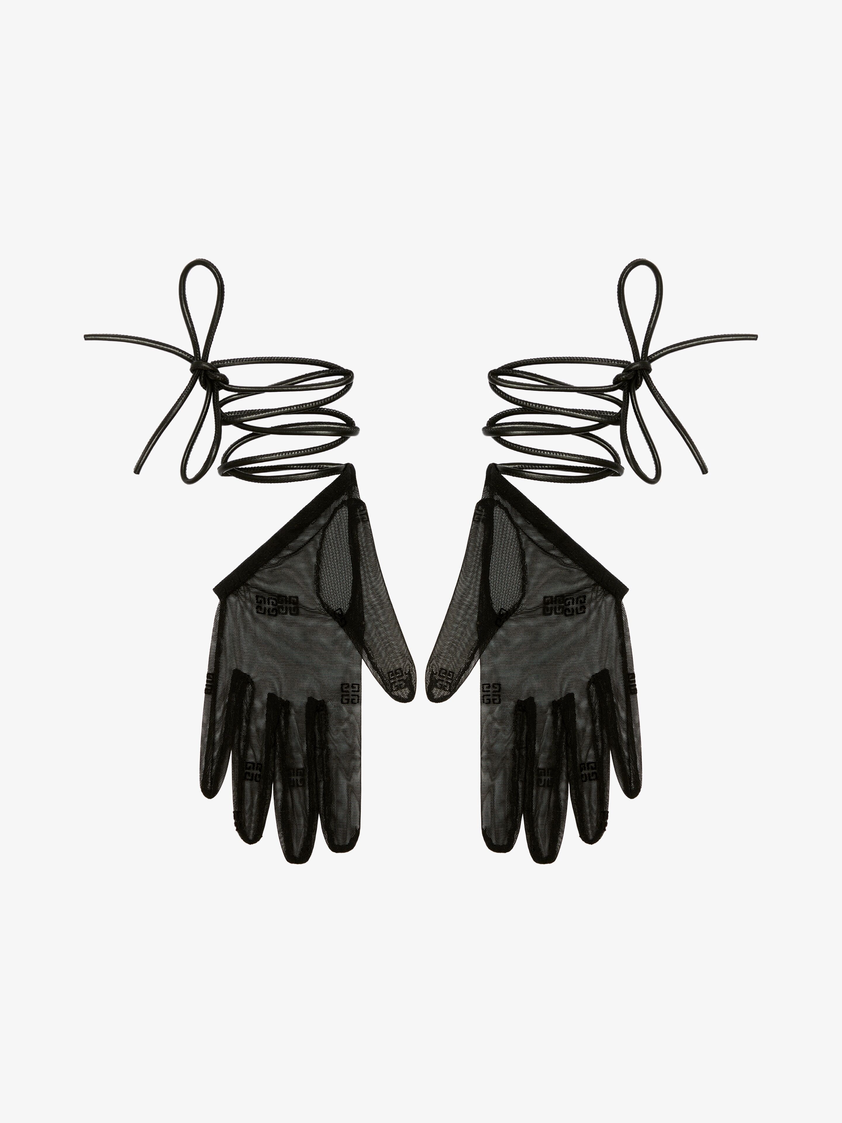 MINI ASYMMETRICAL GLOVES IN 4G TULLE - 1