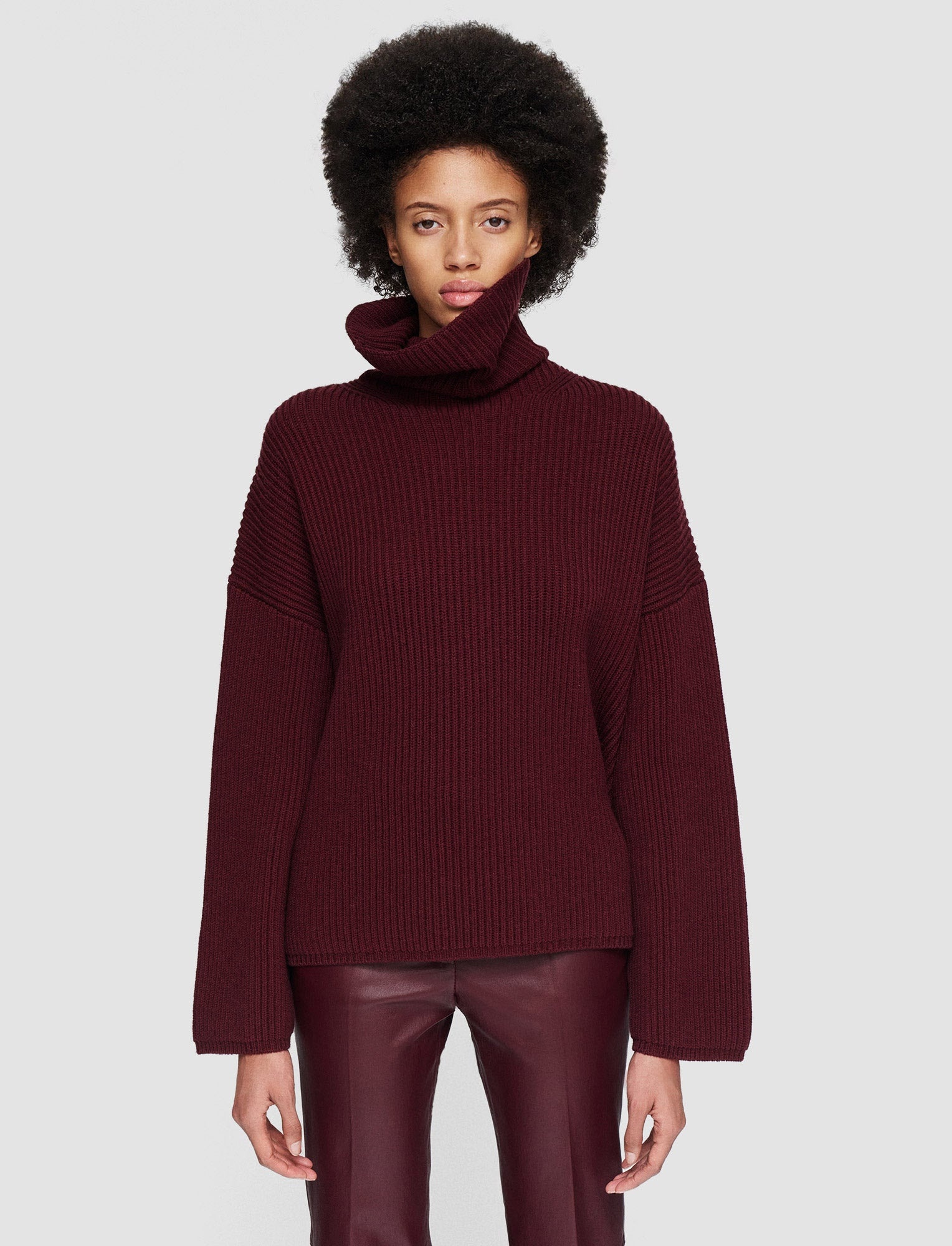 Light Cardigan Stitch High Neck Jumper - 3