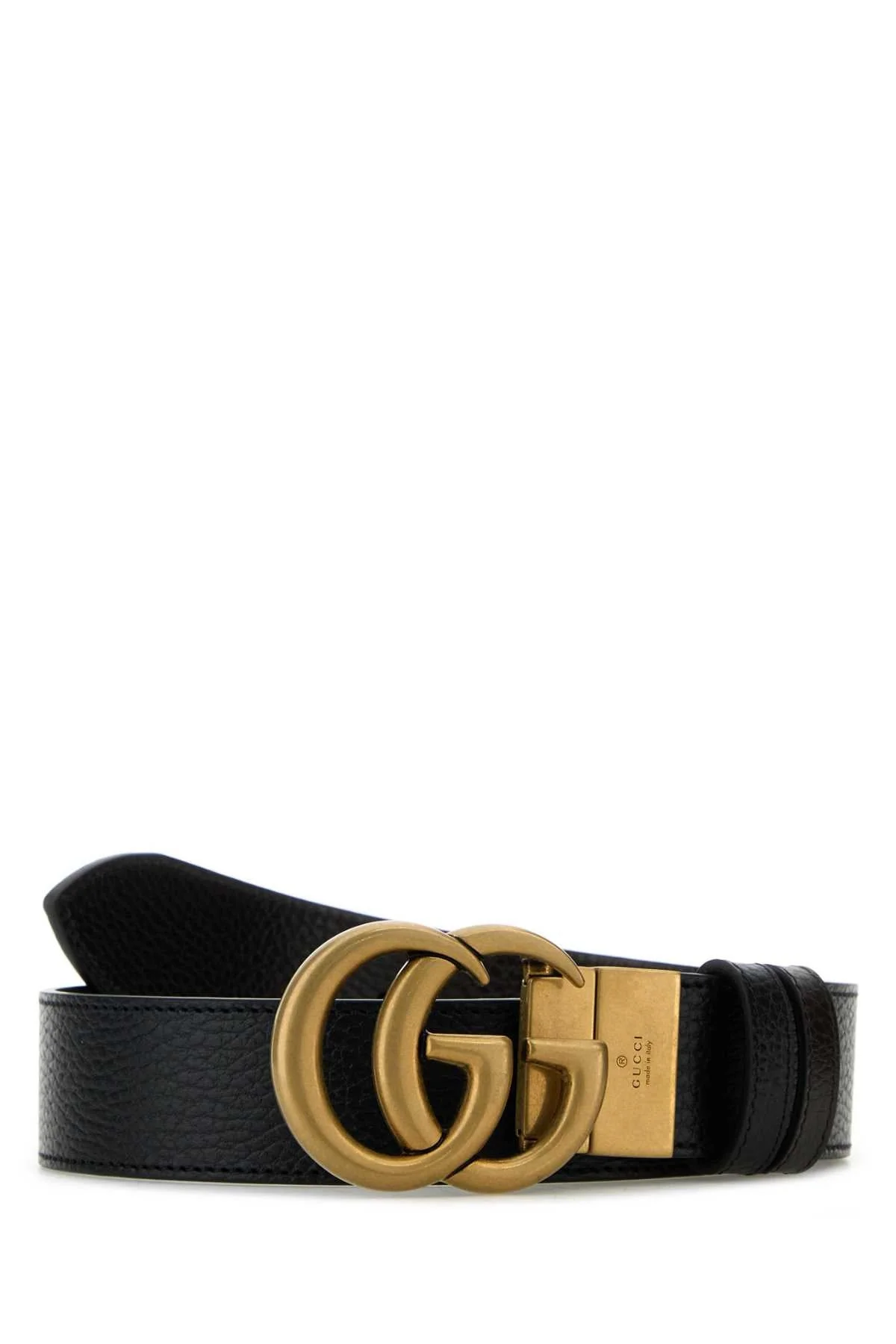 Gucci Men Black Leather Reversible Gg Belt - 1