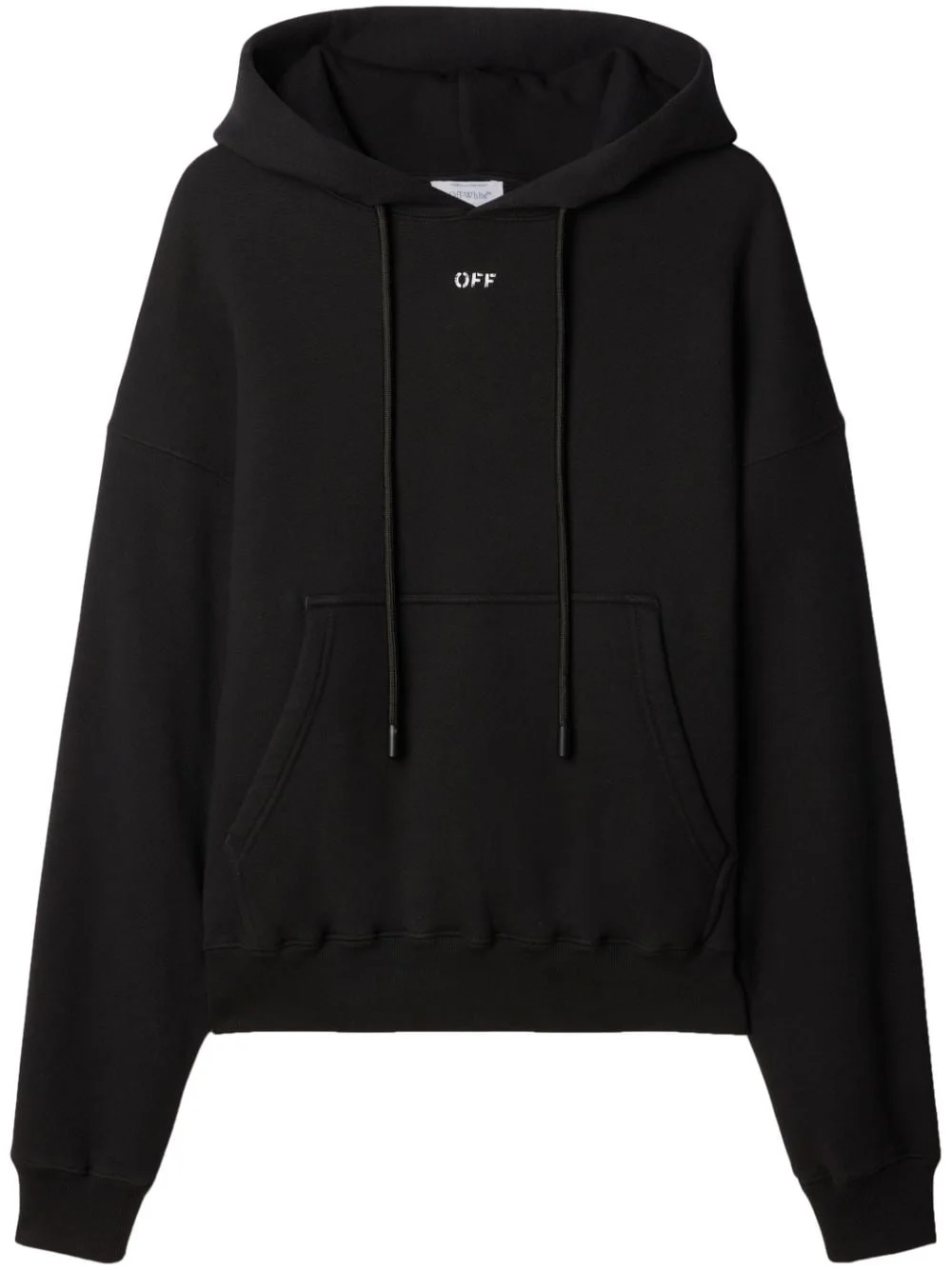 logo-print cotton hoodie - 1