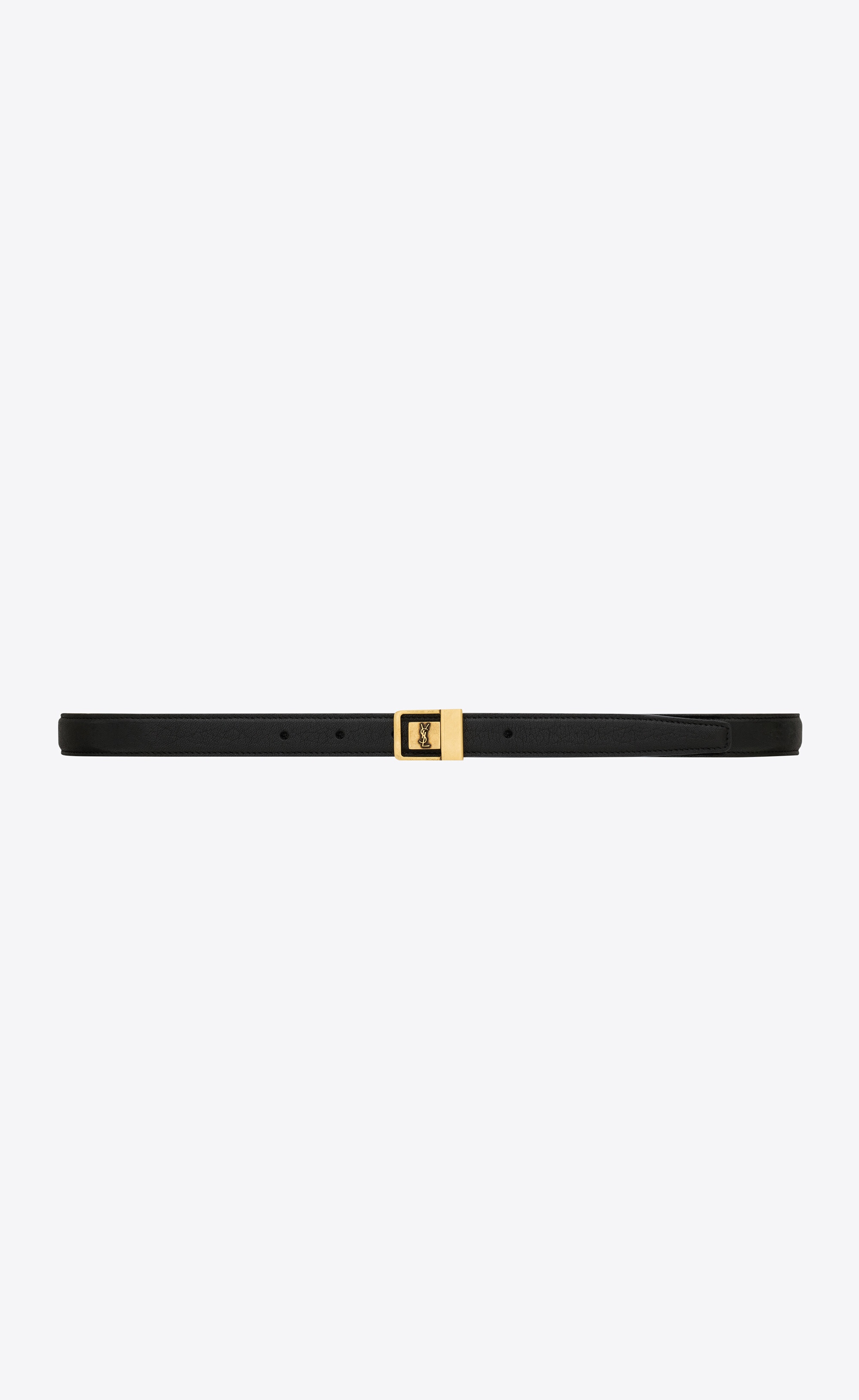 la 66 buckle thin belt in grained lambskin - 1