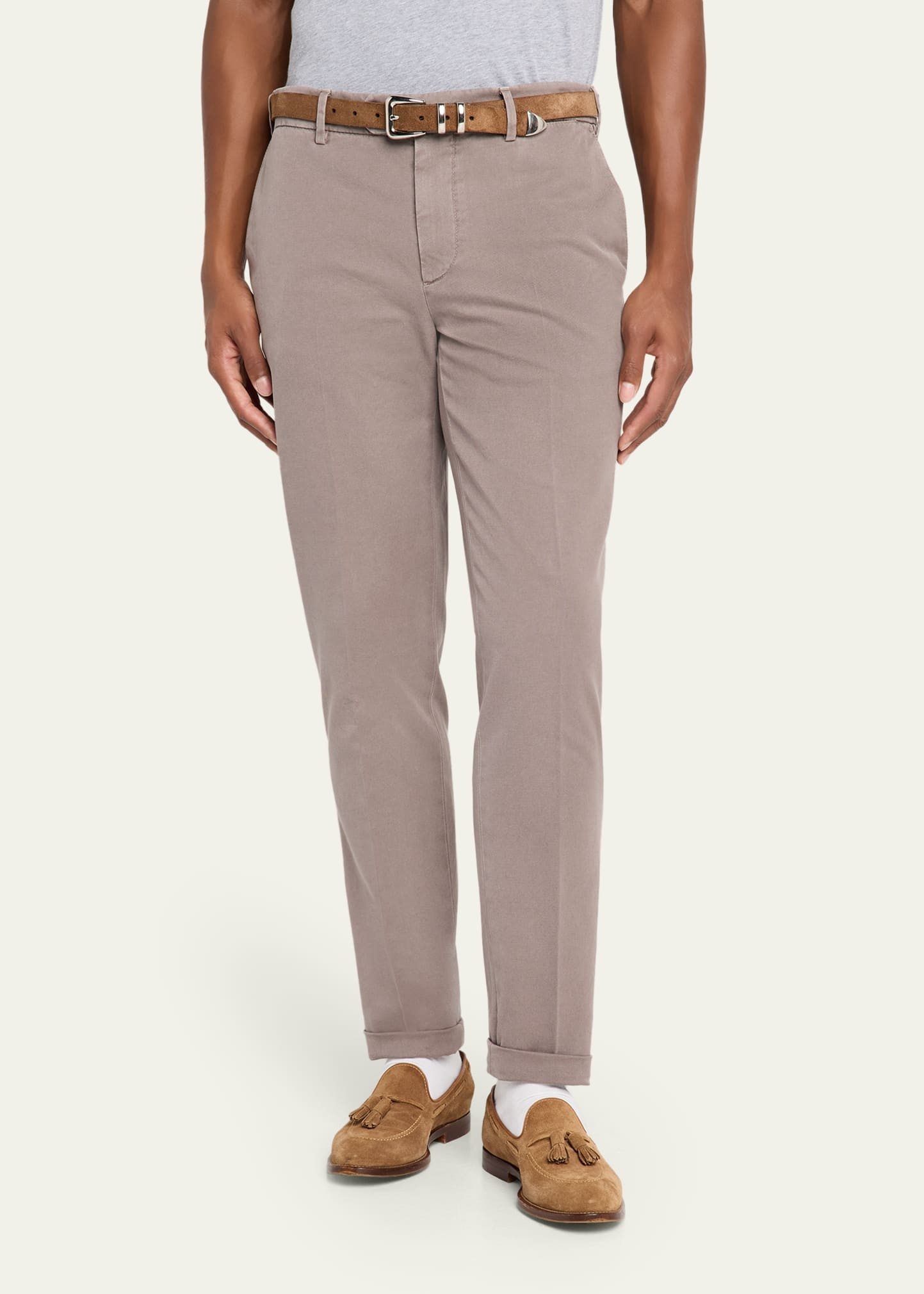 Men's Modern Fit Flat-Front Pants - 4