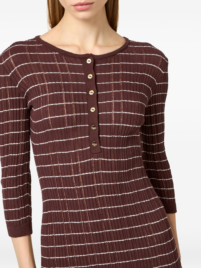 striped button mini dress 5