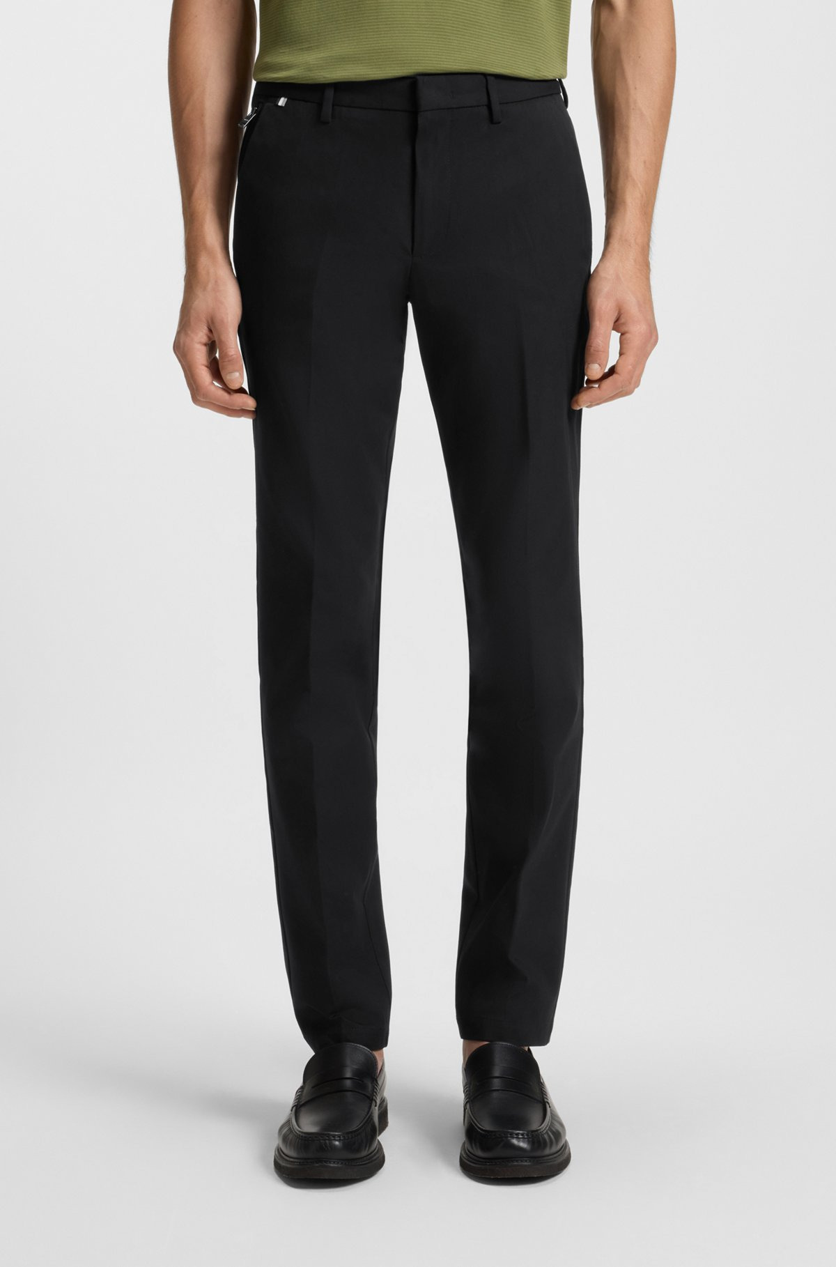 SLIM-FIT TROUSERS IN STRETCH COTTON - 2