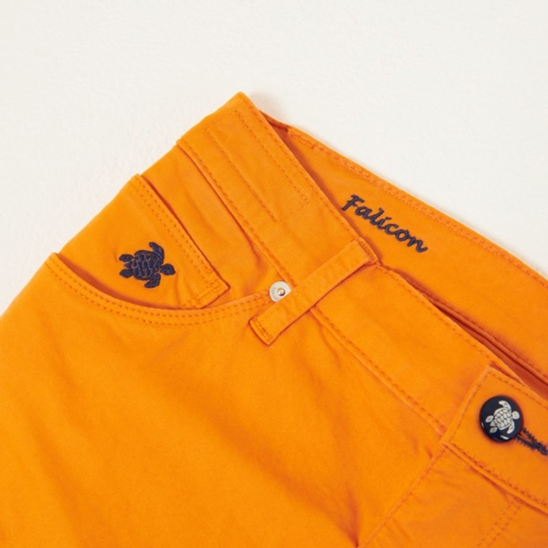 Women Stretch 5-Pockets Cotton Satin Bermuda Shorts 6