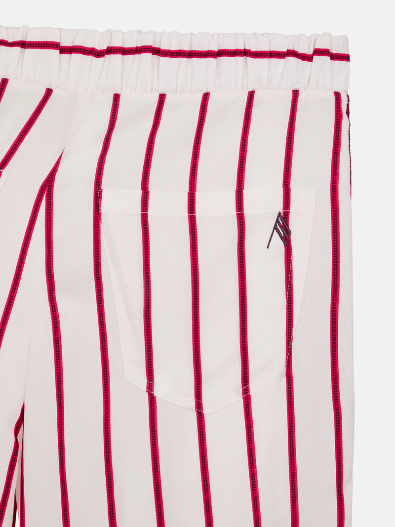 "REY" WHITE WITH RED STRIPES LONG PANTS 4