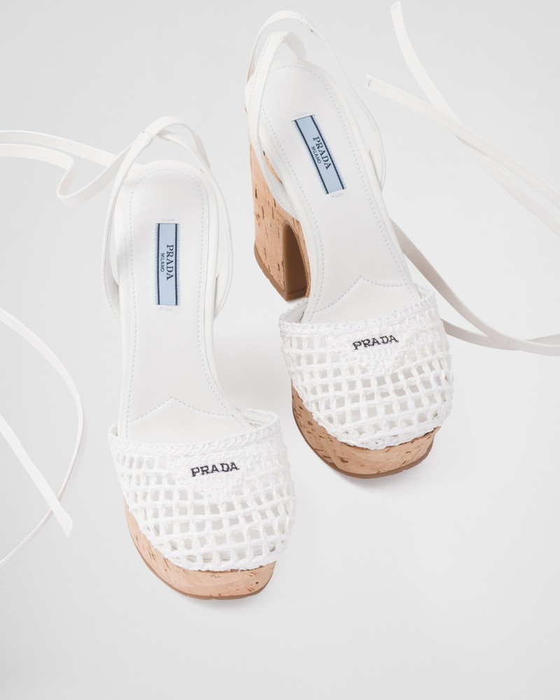 Raffia wedge sandals 4