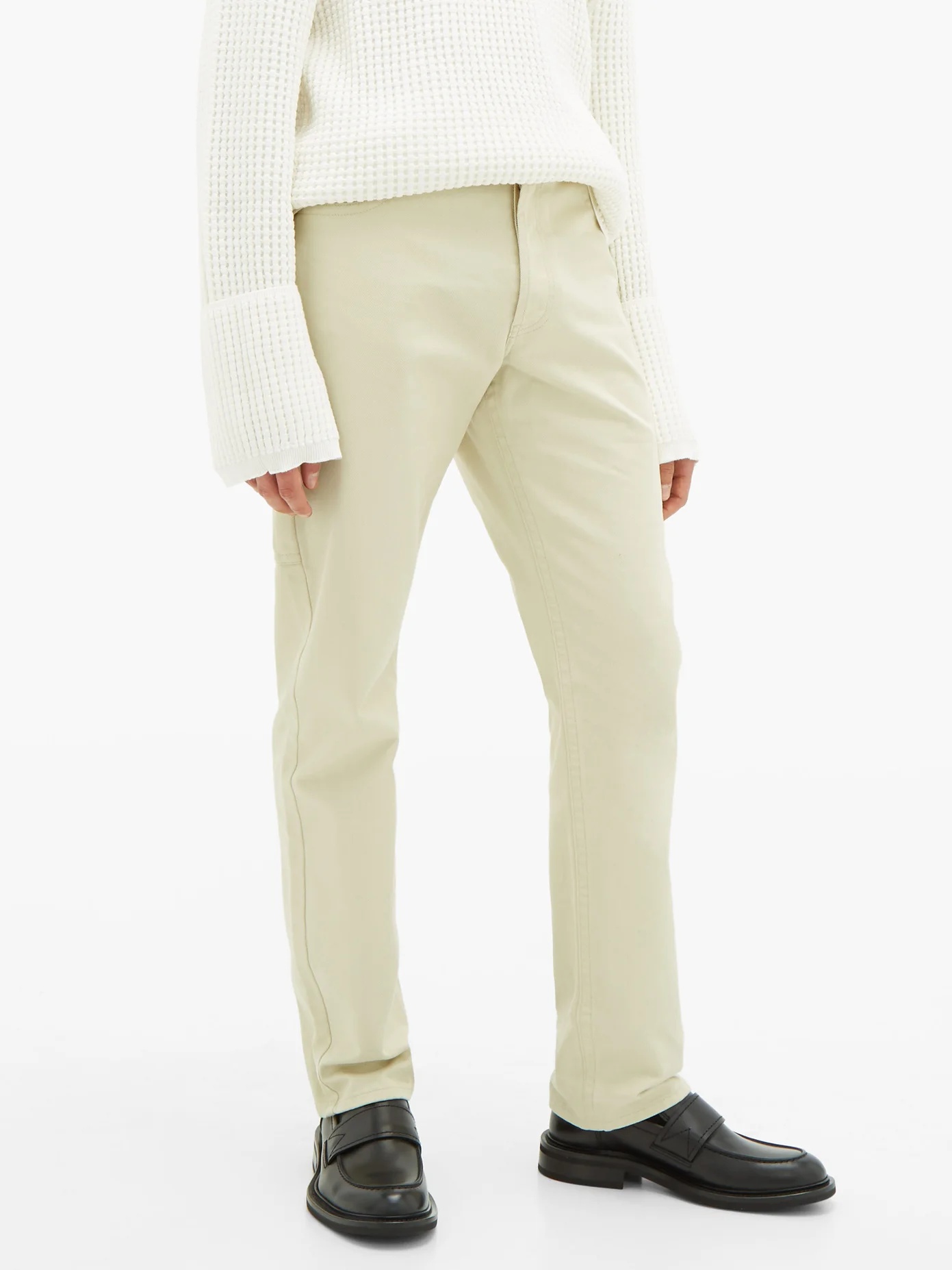 Mid-rise cotton-twill utility trousers - 6