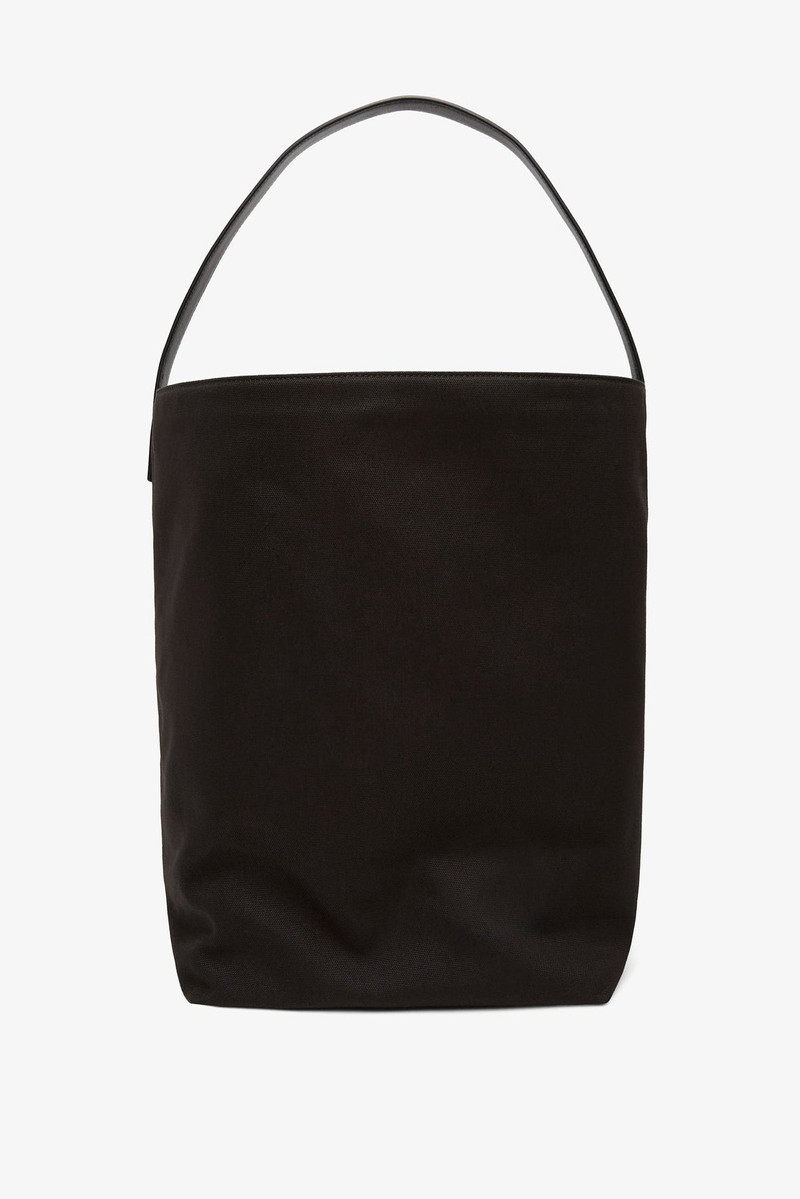 Large N/S black canvas tote bag 1