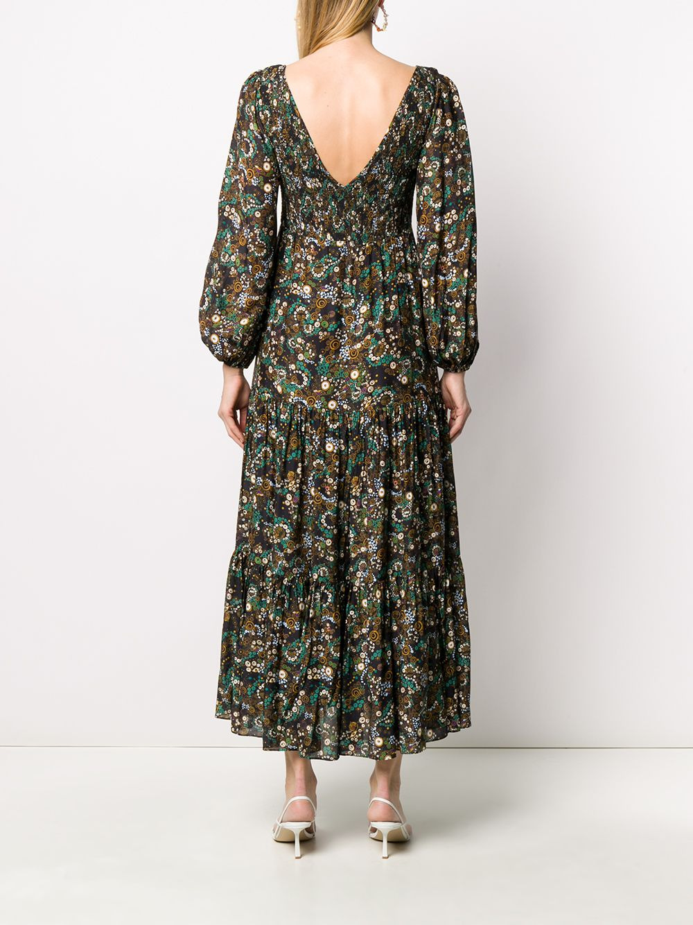 Lottie Klimt Wave-print tiered dress - 4