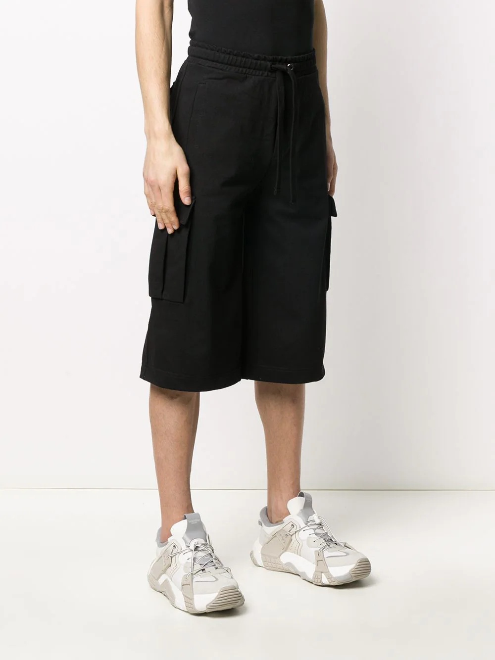 flap pocket long shorts - 3