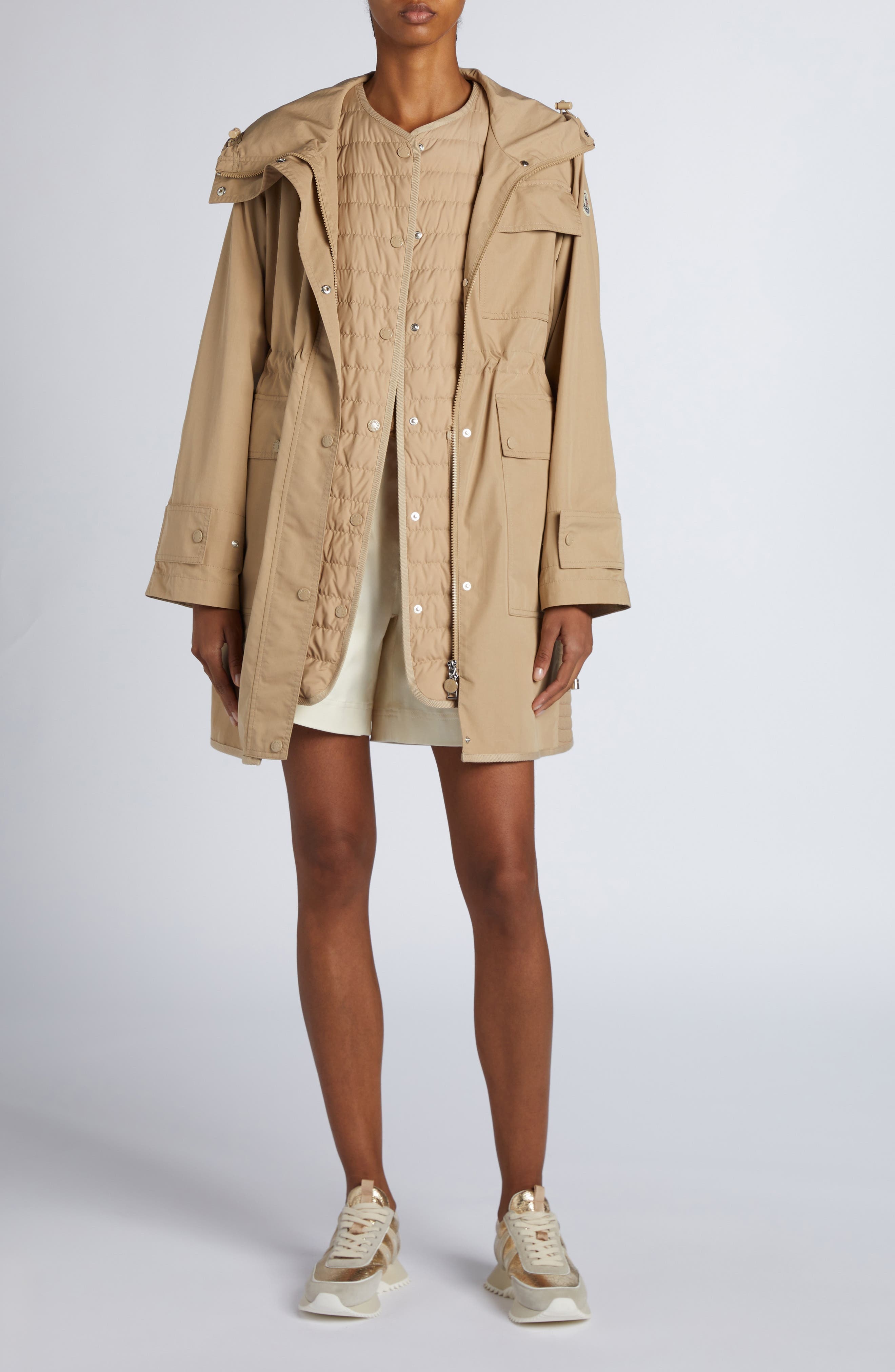 Moncler Meudon Long Parka in Beige at Nordstrom - 2