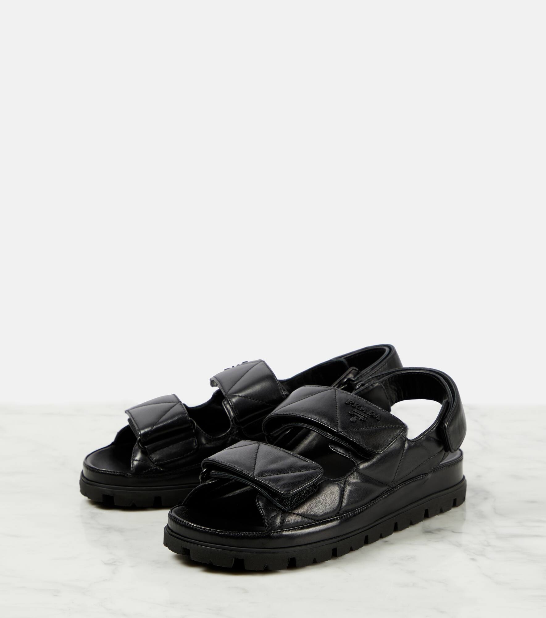 Quilted leather sandals - 5