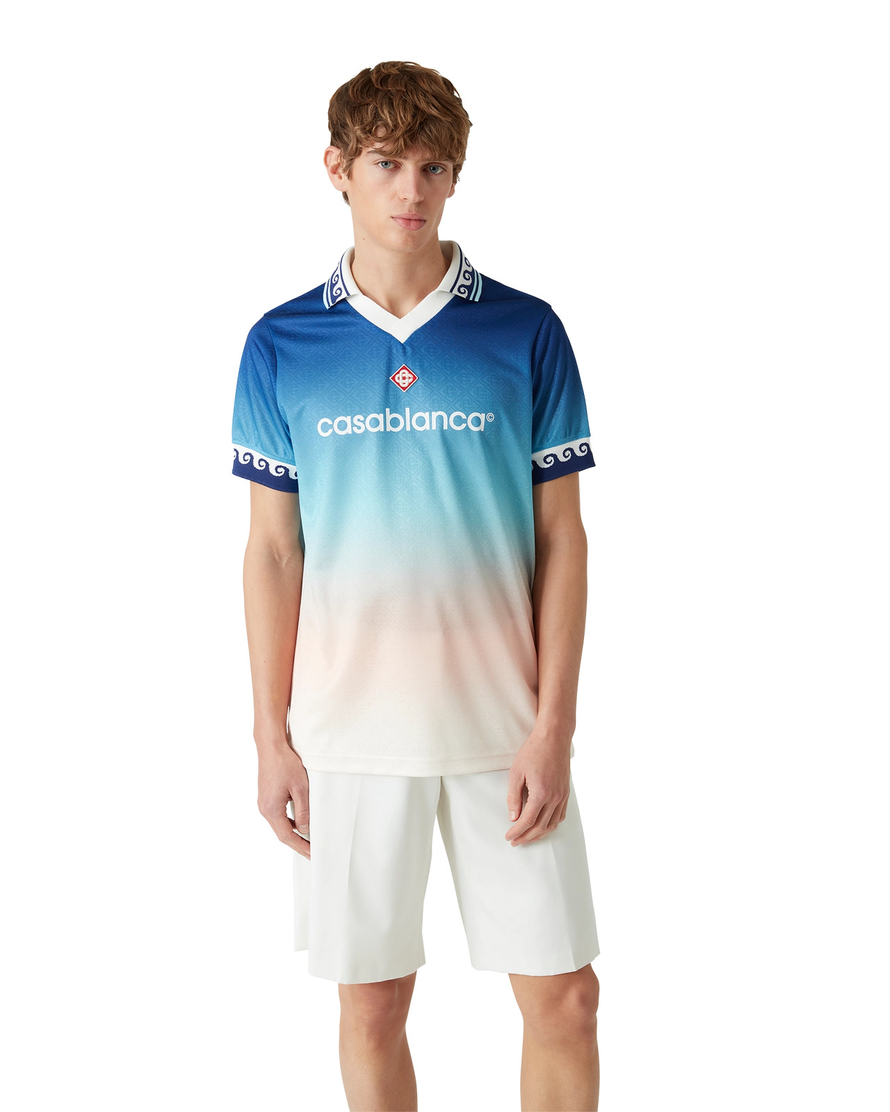 Jacquard Gradient Football Shirt | Casablanca Paris - 4