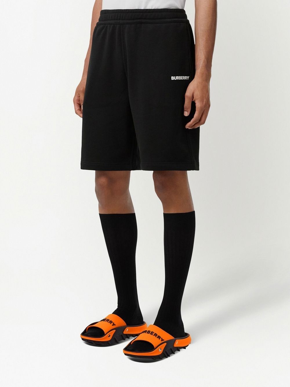 LOGO-PRINT TRACK SHORTS - 4