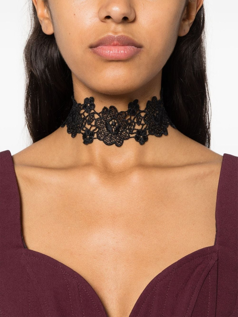 MANOKHI floral-lace choker necklace outlook