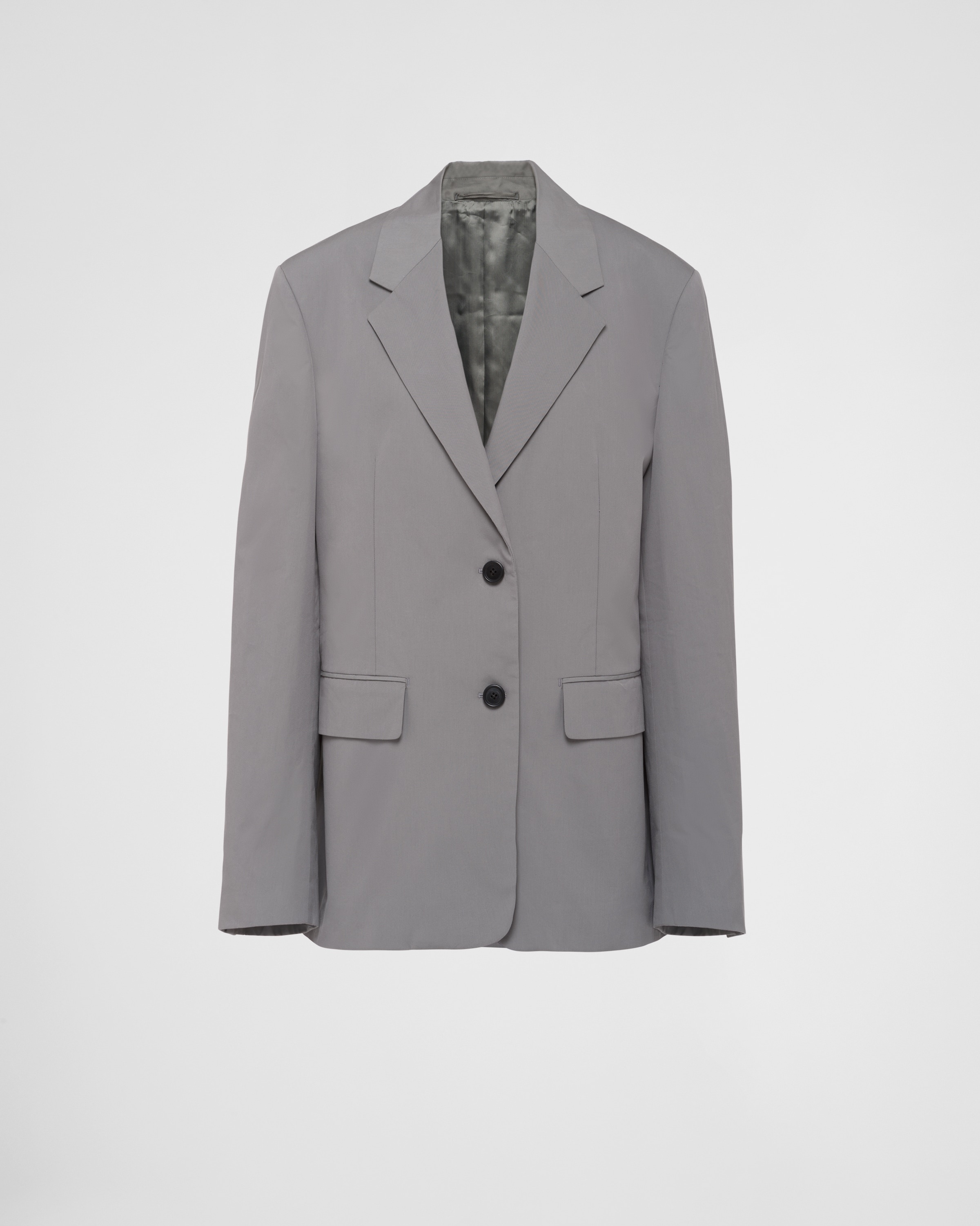 Single-breasted Panama cotton jacket - 1
