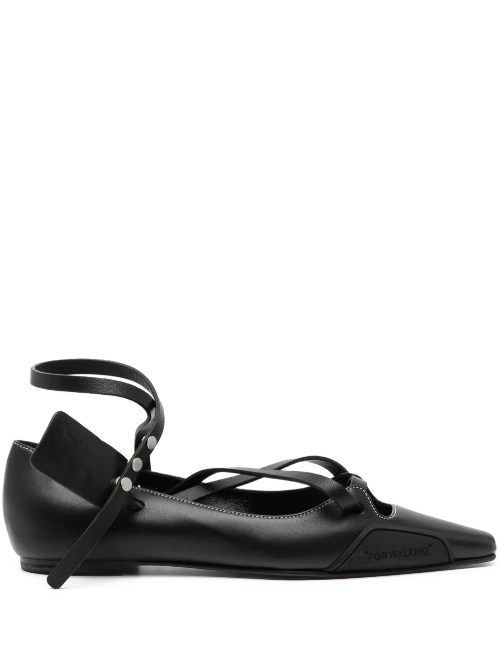 strap-detail pointed sandals - 1